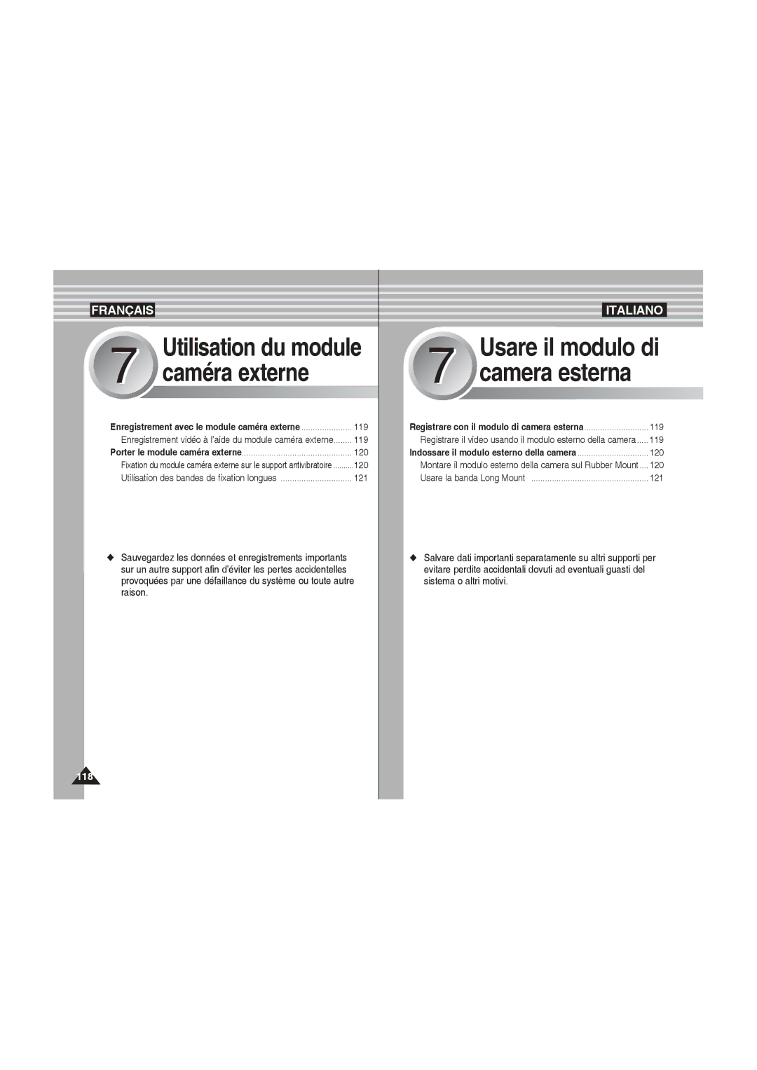 Samsung VP-X210L/XET, VP-X210L/XEF, VP-X220L/XEF, VP-X220L/XET manual Usare il modulo di 