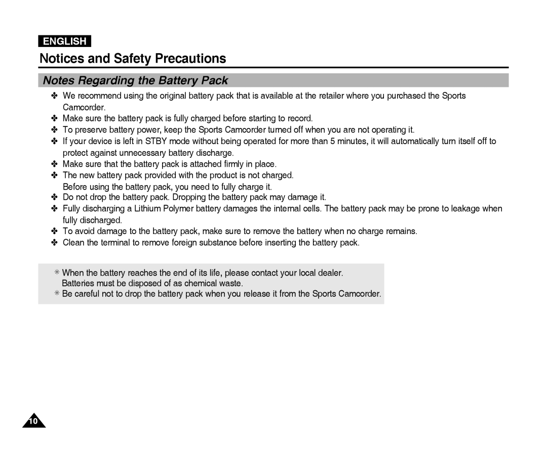 Samsung VP-X300L manual English 