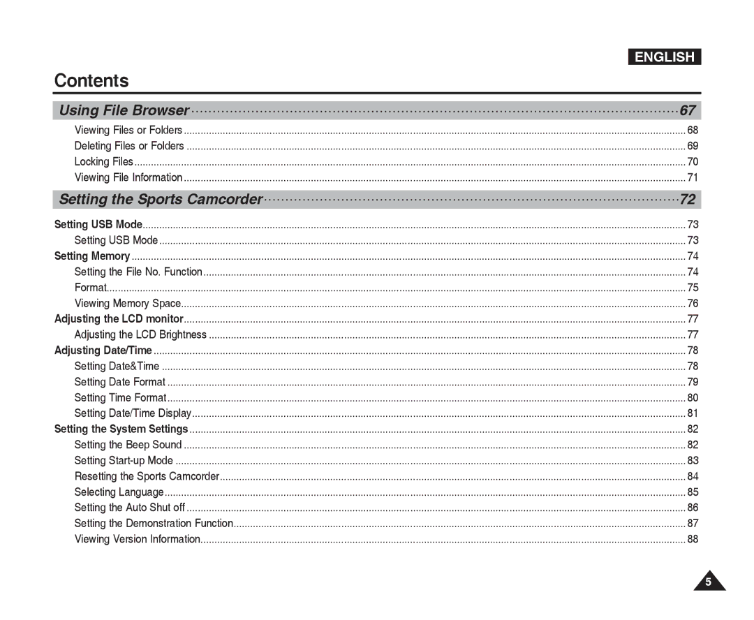 Samsung VP-X300L manual Using File Browser 