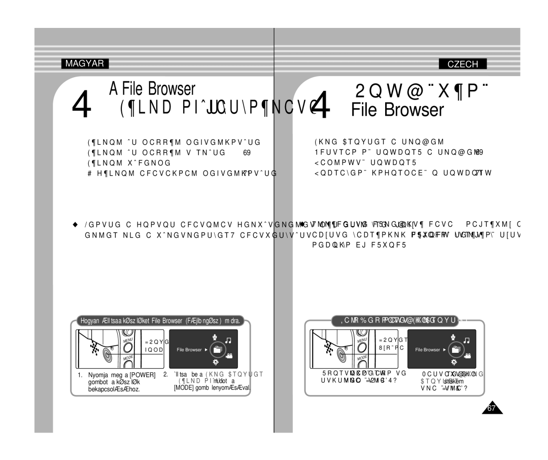 Samsung VP-X300L/XEO manual Jak přepnout na režim File Browser 