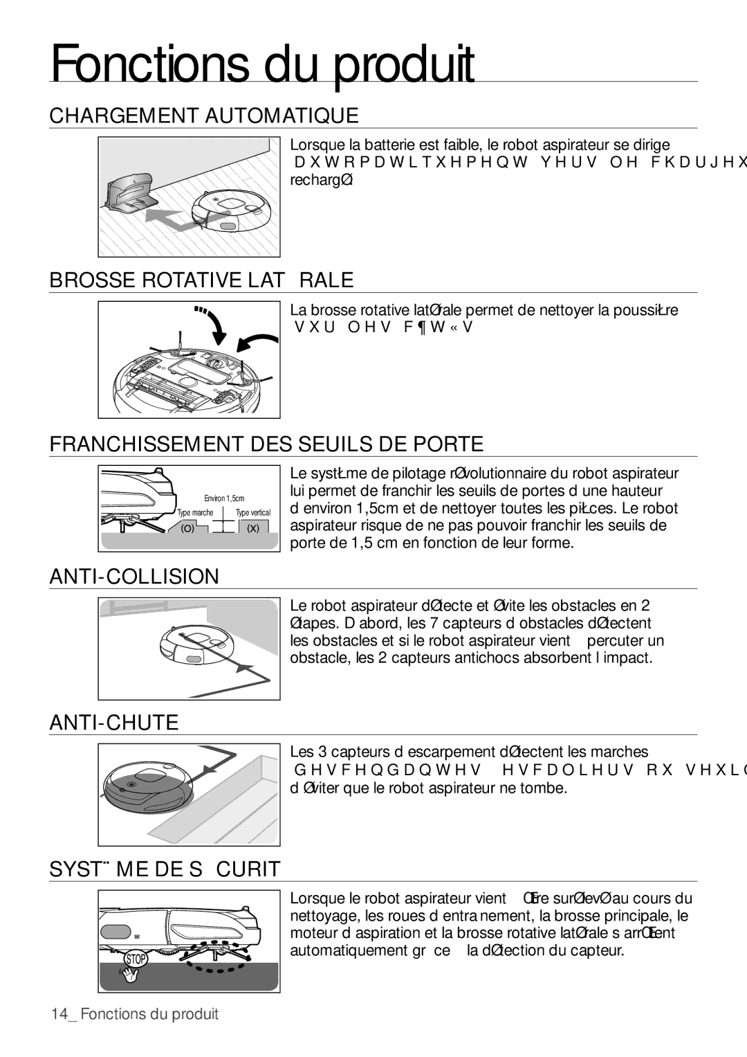 Samsung VR10F53UBAK/EF Chargement Automatique, Brosse Rotative Latérale, Franchissement DES Seuils DE Porte, Anti-Chute 