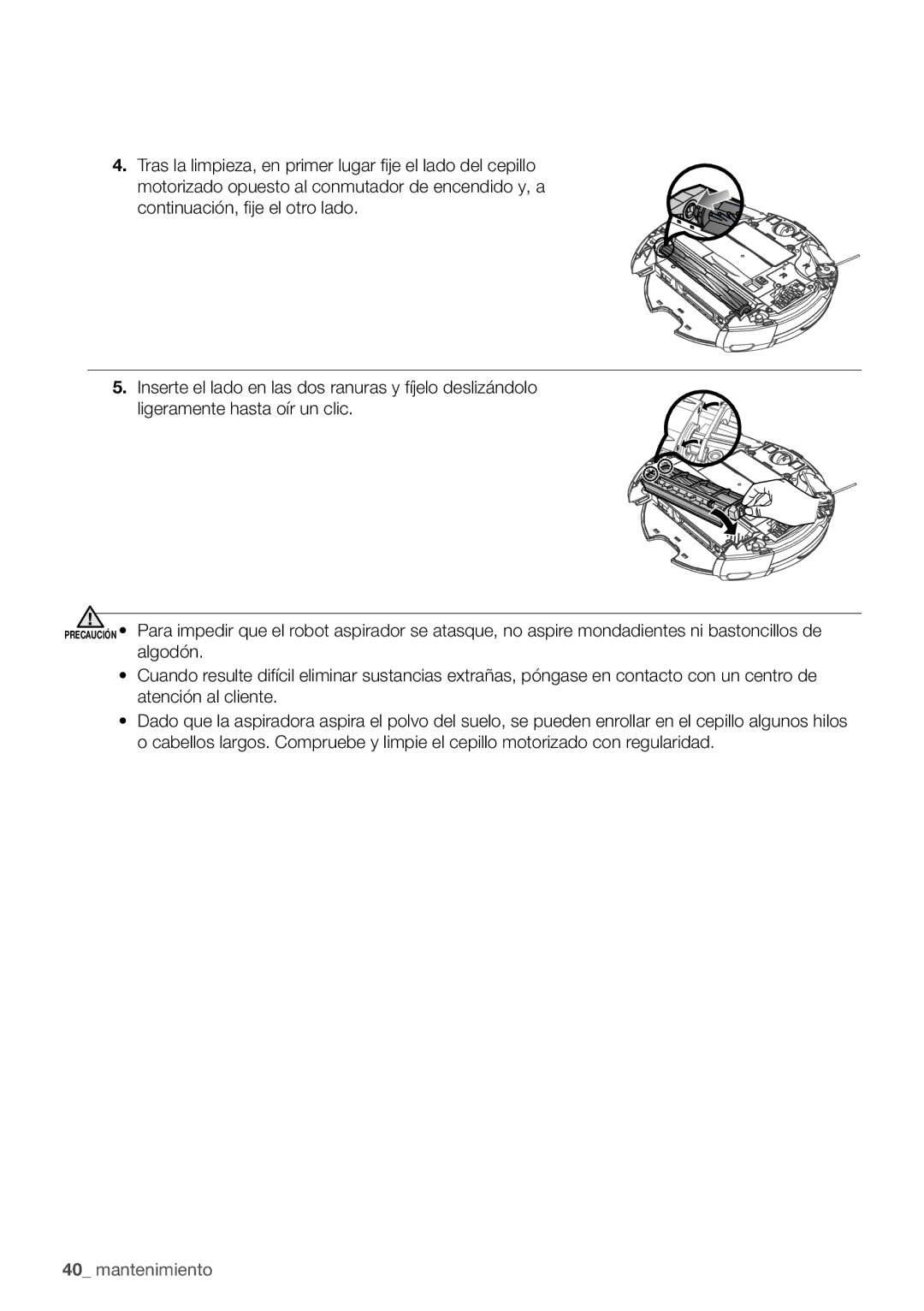 Samsung VR10F71UCBC/EE manual Mantenimiento 