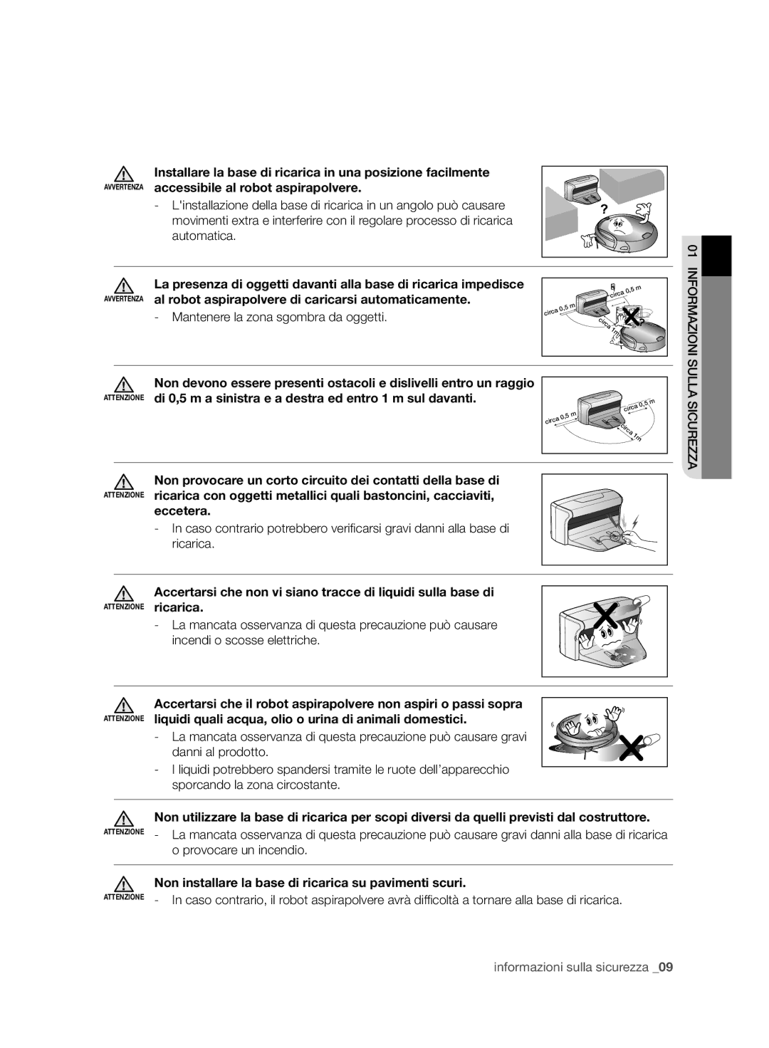 Samsung VR10F71UCBC/EG, VR10F71UCBC/EO manual Al robot aspirapolvere di caricarsi automaticamente, Eccetera, Ricarica 