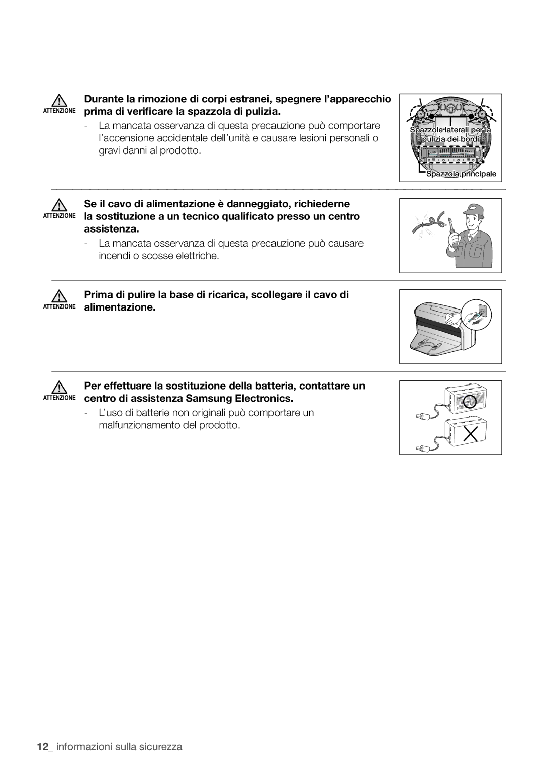 Samsung VR10F71UCBN/ET, VR10F71UCBC/ET manual Assistenza 