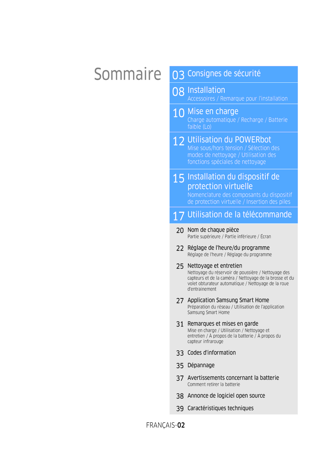 Samsung VR2GM7070WS/EG, VR1DM7020UH/EG manual Nom de chaque pièce, 22 Réglage de lheure/du programme, Nettoyage et entretien 