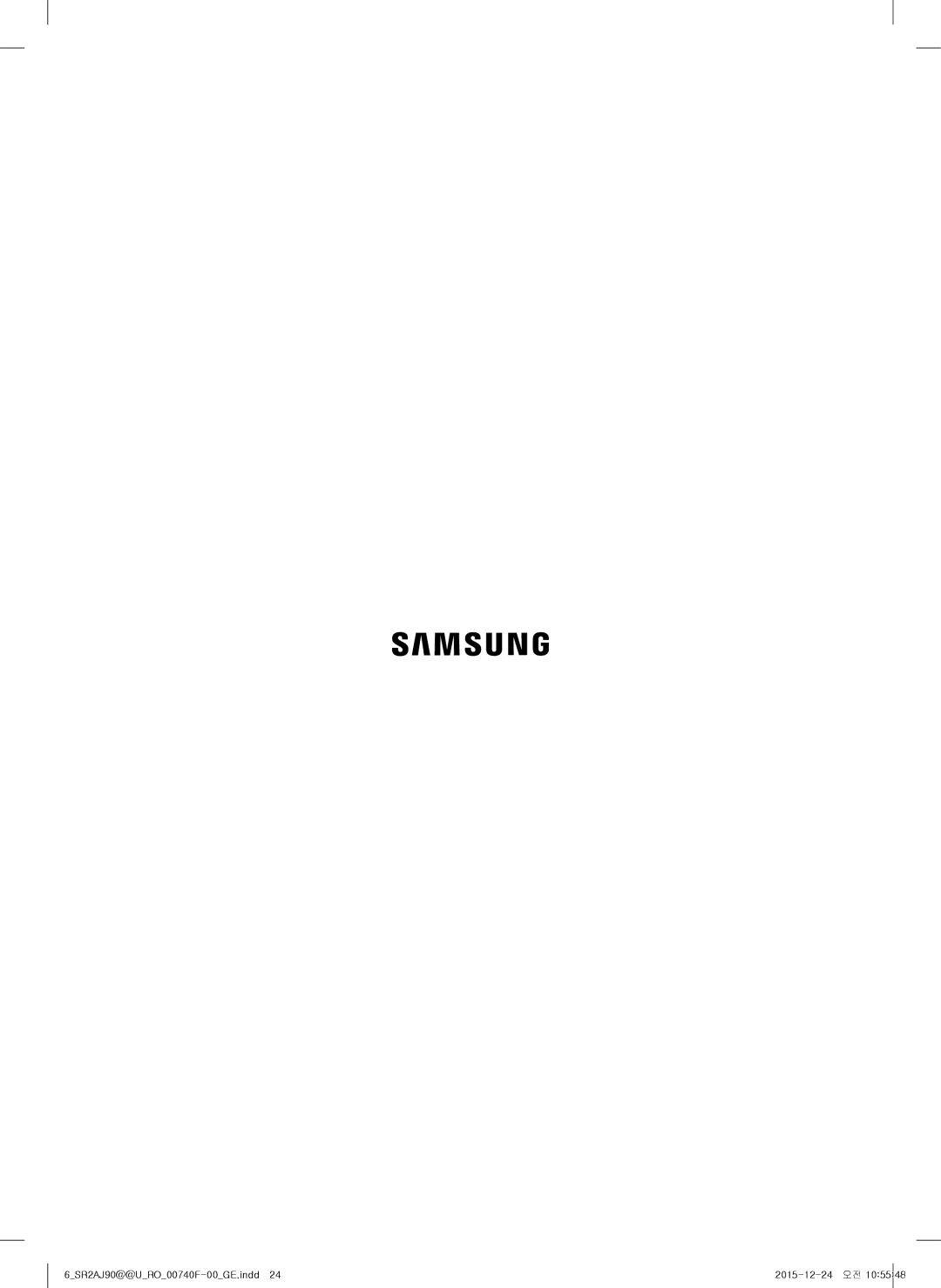 Samsung VR20J9020UG/EG, VR20J9020UR/EG, VR20J9020UR/ET, VR20J9020UG/GE manual 6SR2AJ90@@URO00740F -00GE.indd 2015 -12 -24 오전 