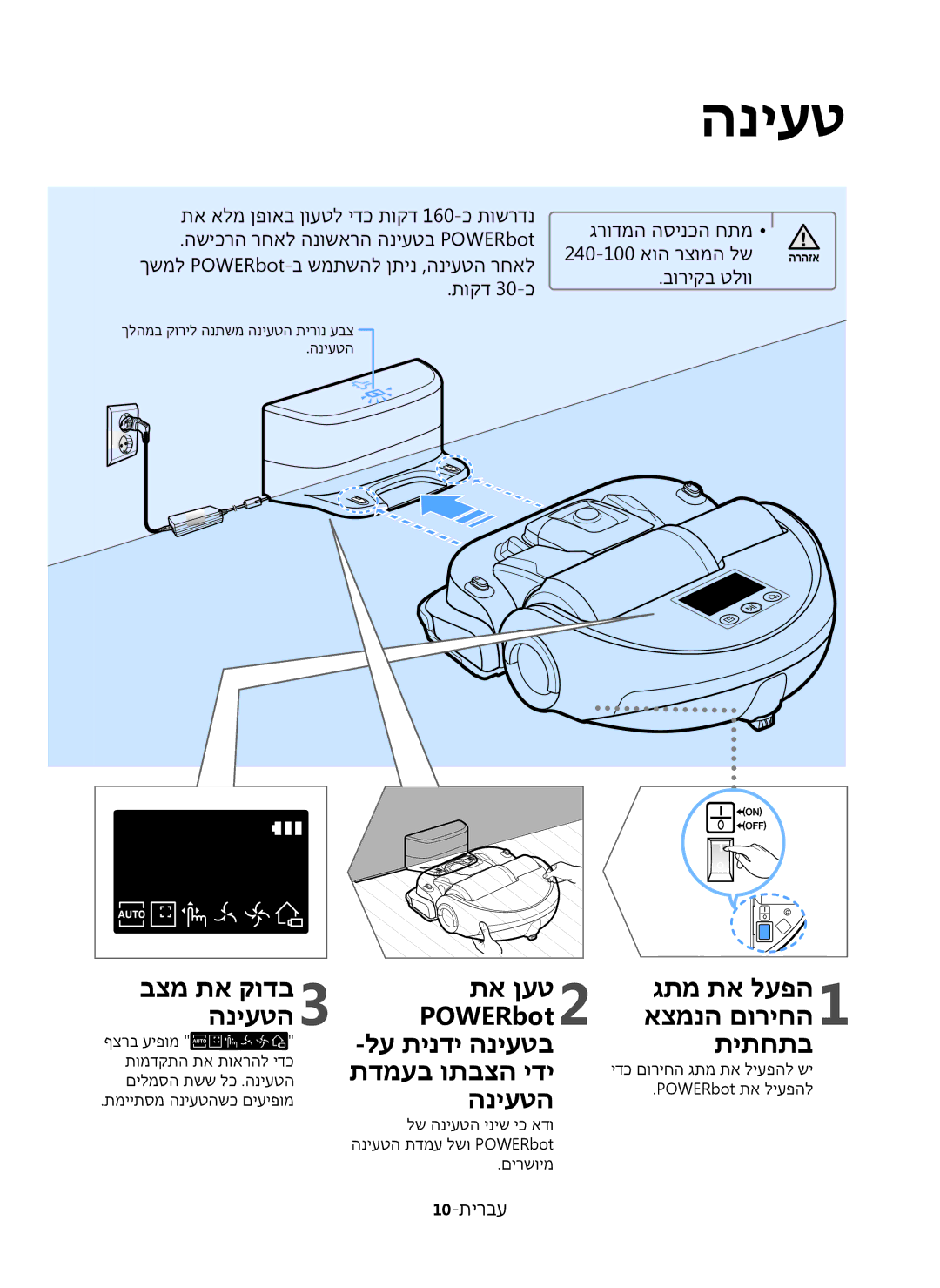 Samsung VR20J9020UR/ML manual הניעט 