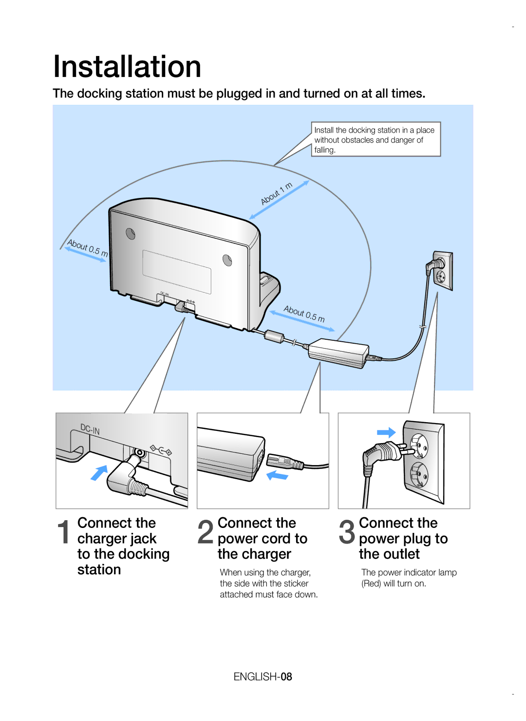 Samsung VR20K9000UB/GE, VR20K9000UB/EG, VR20K9000UB/ET manual Installation 