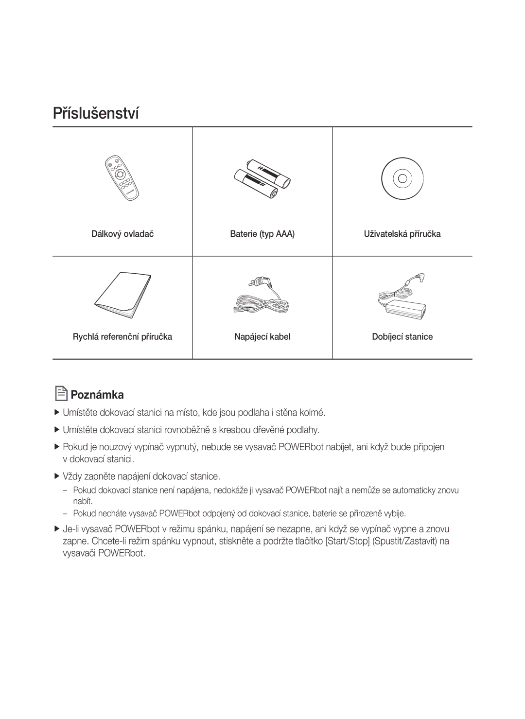 Samsung VR20K9000UB/GE, VR20K9000UB/EG manual Příslušenství 