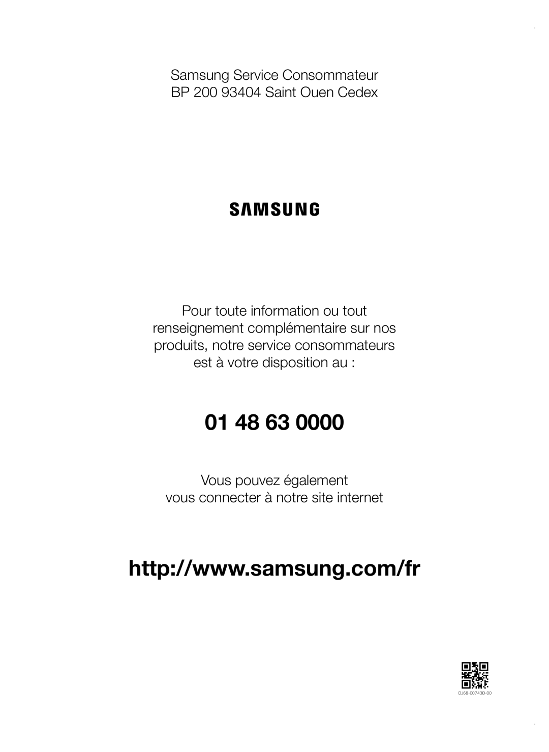 Samsung VR20K9350WK/EF manual 01 48 63 