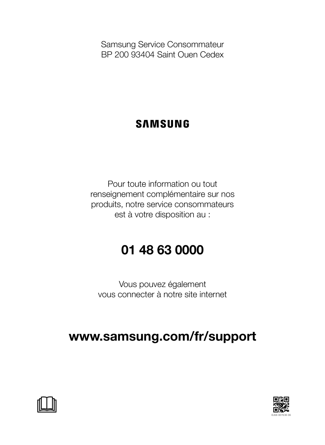 Samsung VR1FM7030WB/EF, VR2FM7050US/EF, VR1FM7010UG/EF, VR2FM7070WD/EF, VR1FM7020UW/EF manual 01 48 63 