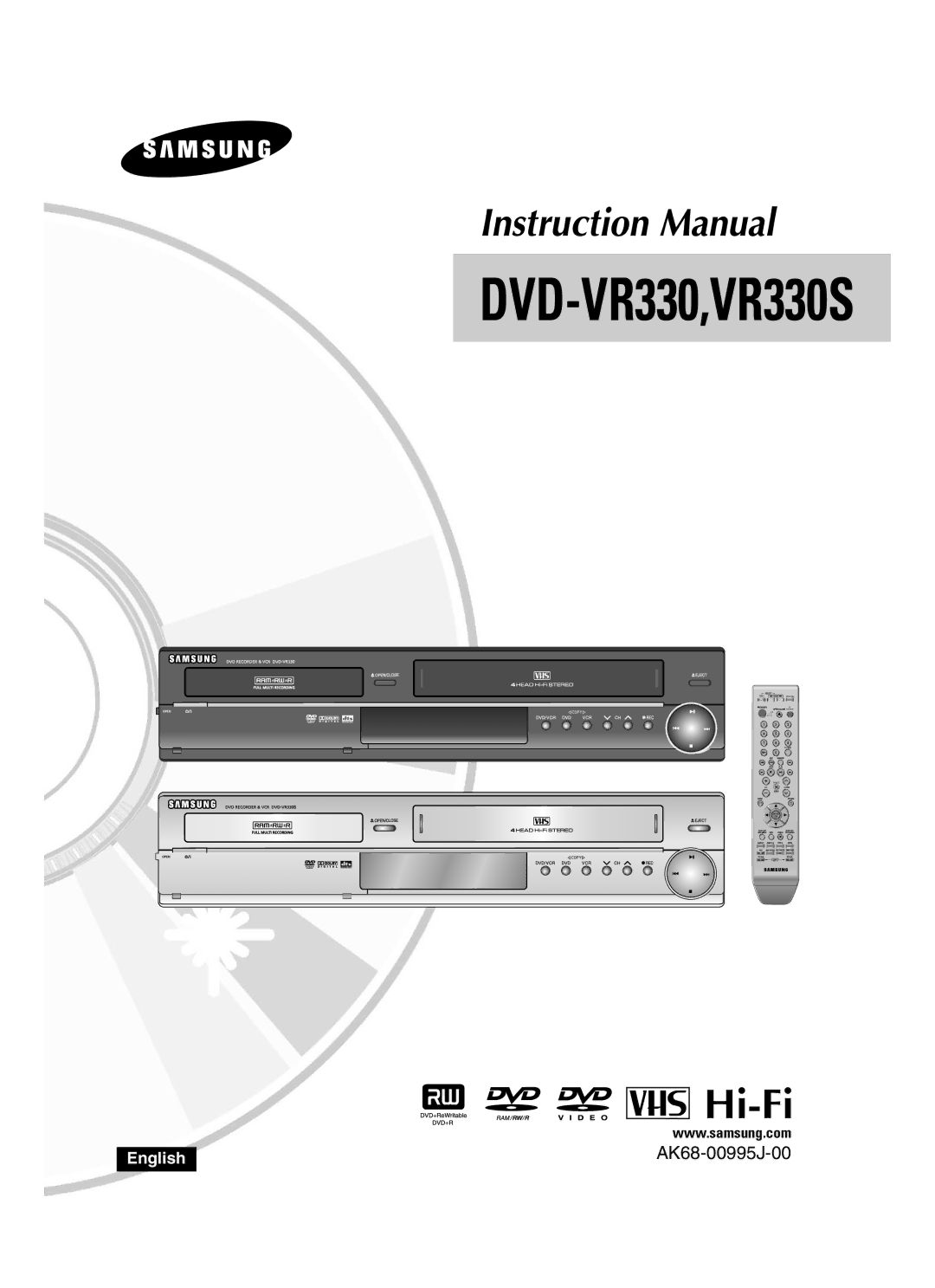 Samsung instruction manual DVD-VR330,VR330S 