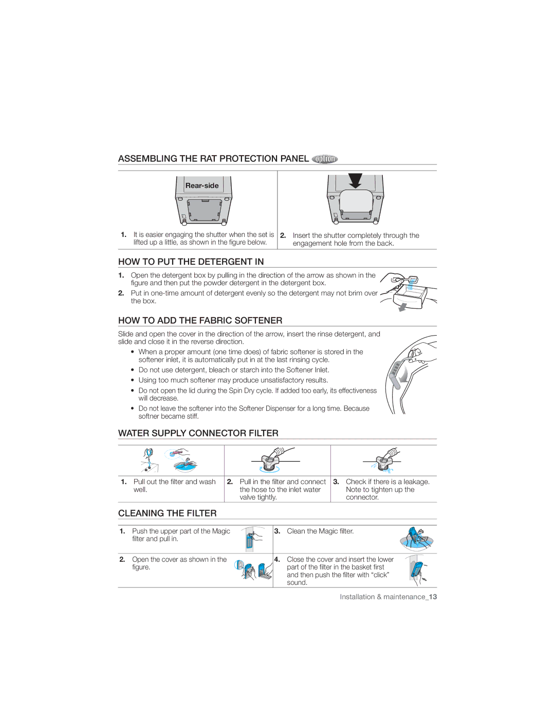 Samsung WA10U3WEP/XSG manual 44&.#-*/5&351305&$5*0/1, 08501655&%&5&3&/5, 0850%%5&#3*$405&/&3, $-&/*/5&*-5&3 