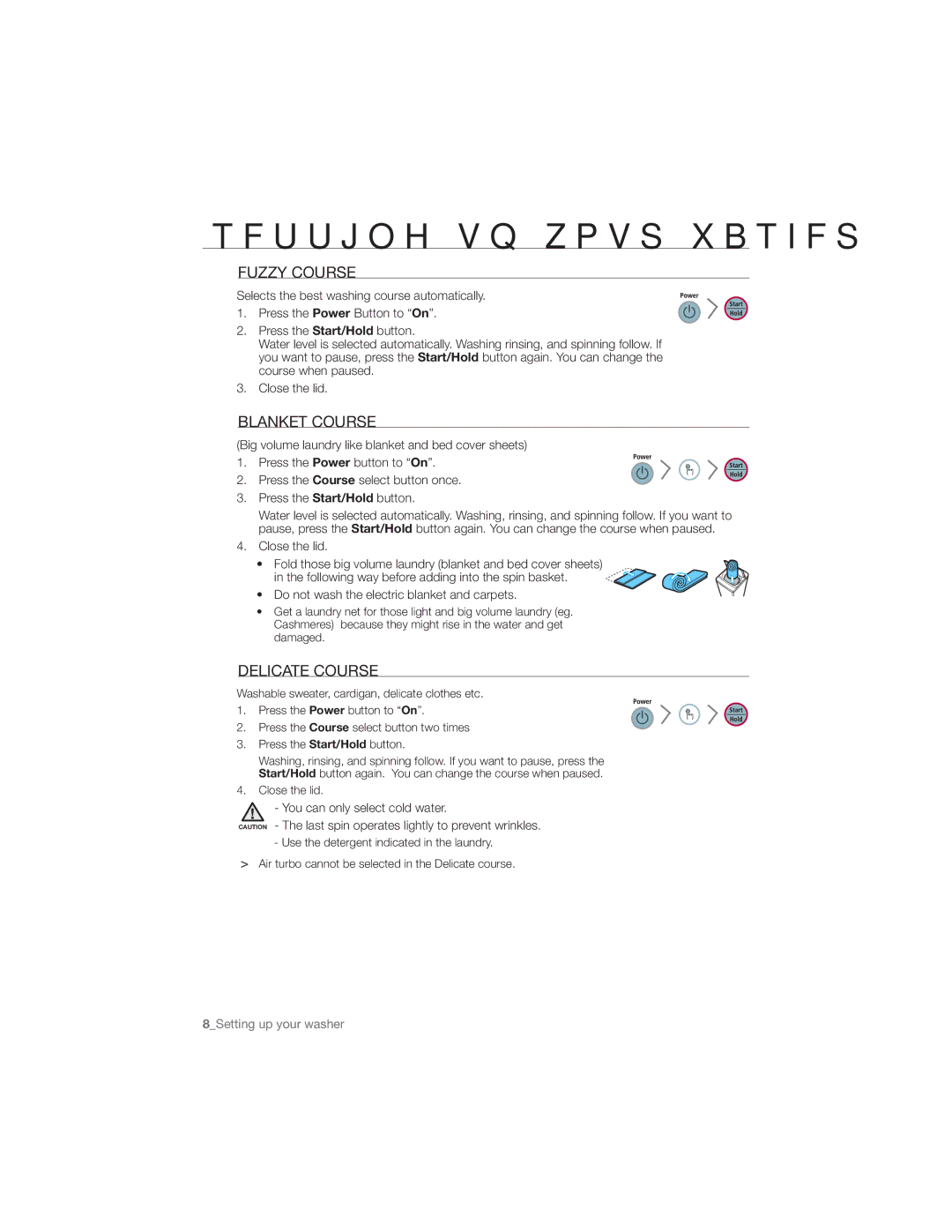 Samsung WA10U3WIP/XFA, WA10U3WIH/YT, WA10U3WEP/XSG, WA10U3WFP/YL, WA10U3WDP/YL, WA10U3WIH/XSG manual #-/,&5$0634, $5&$0634 