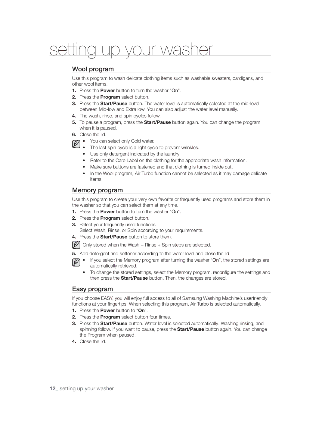 Samsung WA10V9UFP/YL manual RroSurjudp, 0HPRU\SURJUDP, Dv\Surjudp 