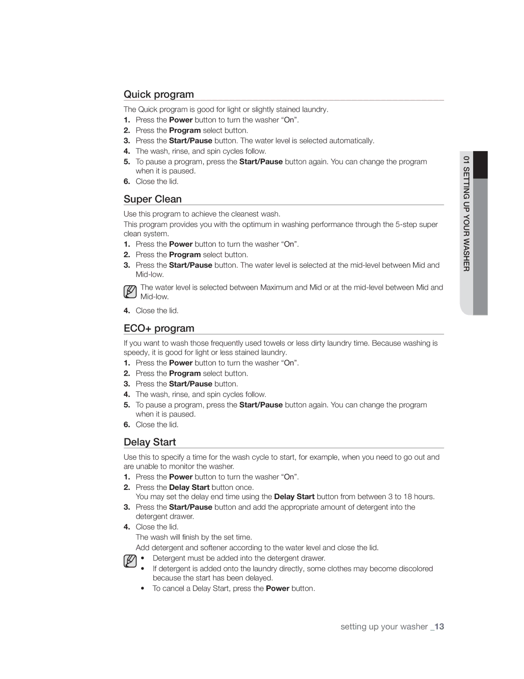 Samsung WA10V9UFP/YL manual 4XLFNSURJUDP, 6XSHU&OHDQ, Surjudp, HOD\6WDUW 