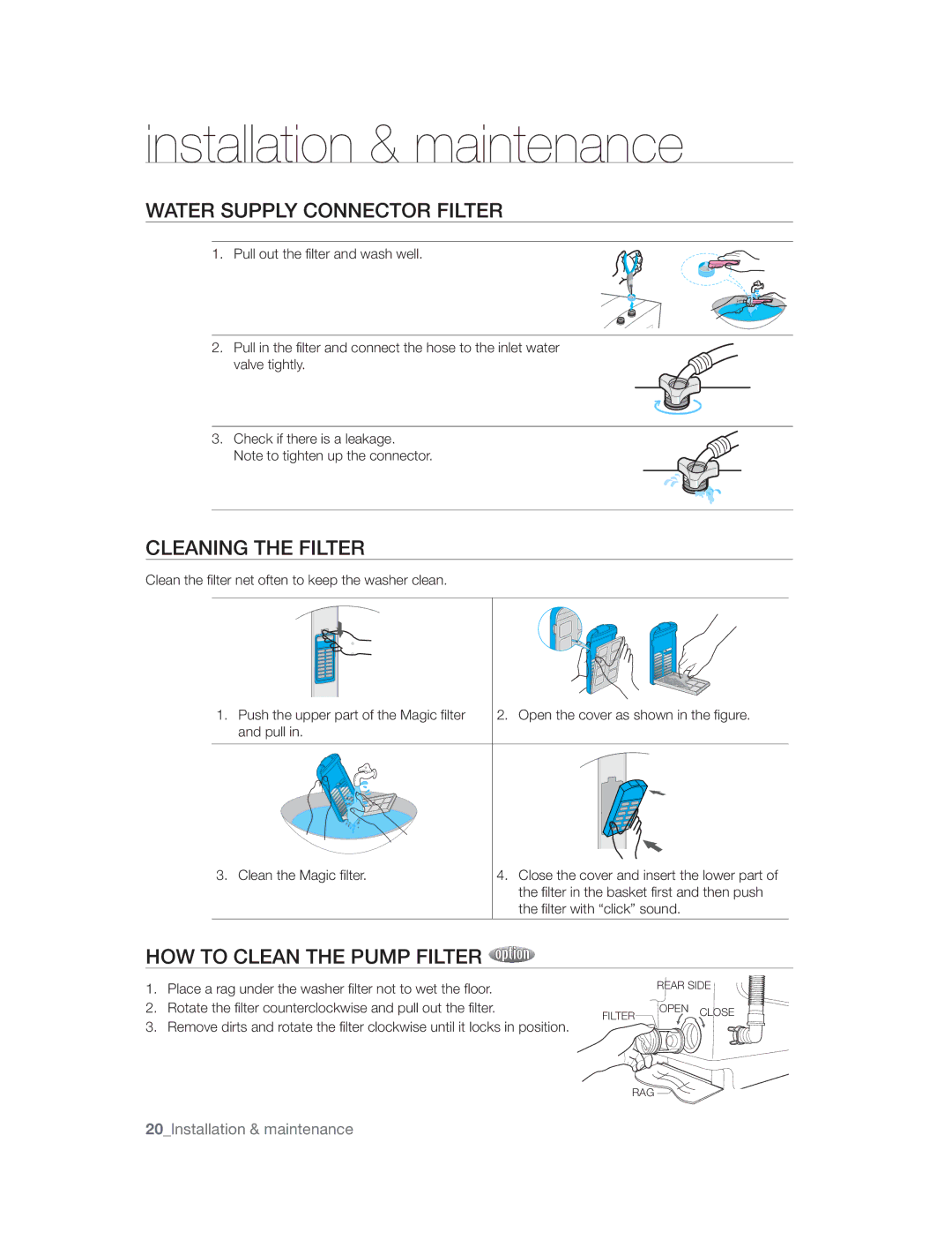 Samsung WA13U7WDP/YL, WA13U7WFP/YL 85&34611-$0//&$503*-5&3, $-&/*/5&*-5&3, 0850$-&/5&16.1*-5&3, WbmwfUjhiumz 