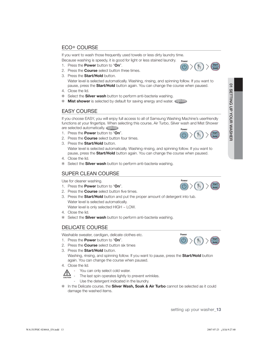 Samsung WA11UAFEC/XSV, WA13UPBEC/XSV manual $0$0634, 461&3$-&/$0634, $5&$0634 