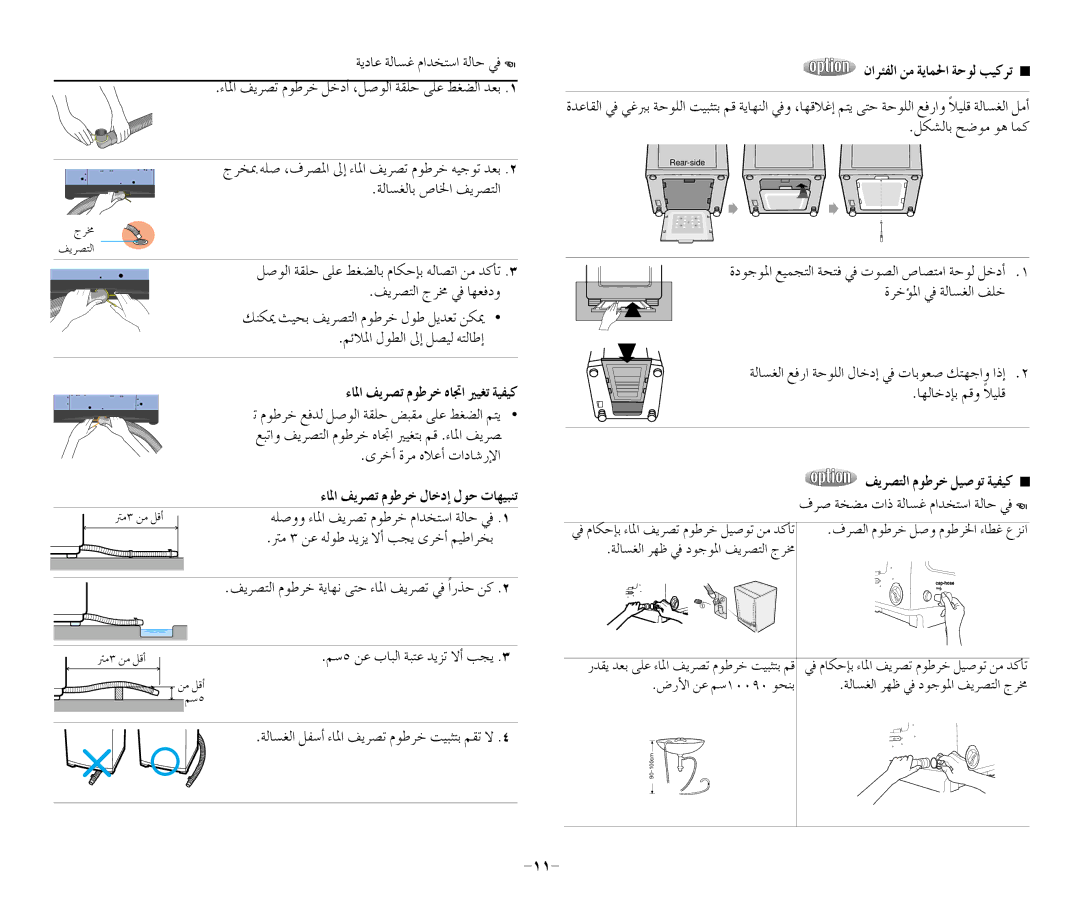 Samsung WA13R3Q3FW/YL manual Aéÿg ∞jôüJ ΩƒWôN Énoeg ƒM äÉ¡«ÑæJ, Îe 3 øY ¬dƒW ójõj ’CG Öéj iôNCG º«WGôîH, ΠµûdÉH íVƒe ƒg Éªc 