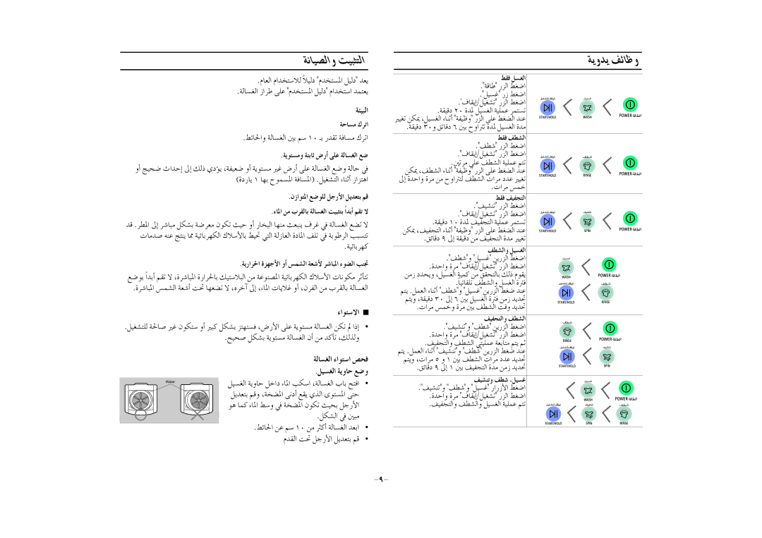 Samsung WA13R3N3IW-XSG, WA15R3Q3FW-YL, WA13R3Q3EW-XSG, WA13R3Q3FW-YL, WA15R3Q3DW/YL, WA15R3Q3FW/YL, WA13R3Q3EW-YQH manual AGƒàS’G 