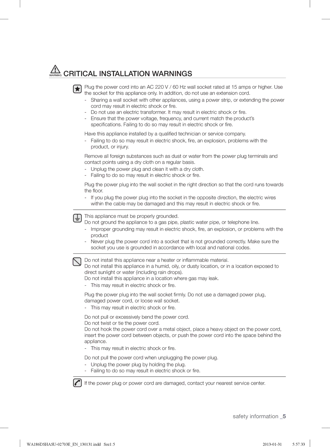 Samsung WA186DSHASU/YL manual WA186DSHASU-02703EEN130131.indd Sec15 2013-01-31 