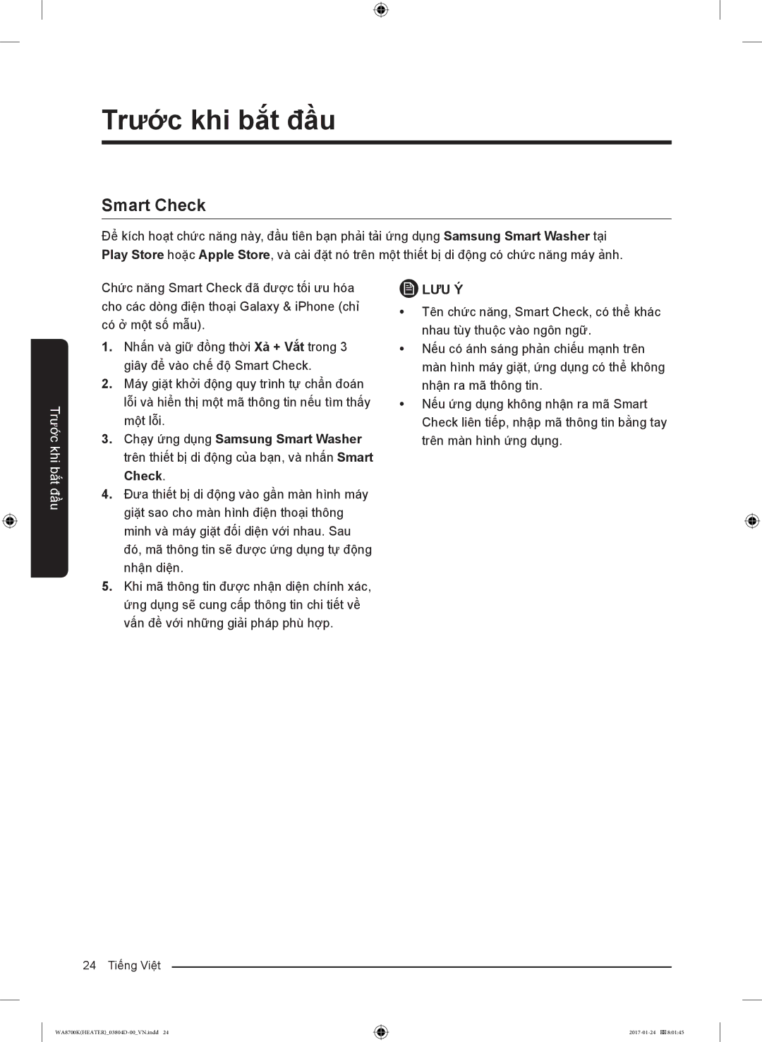 Samsung WA21M8700GV/SV manual Smart Check 