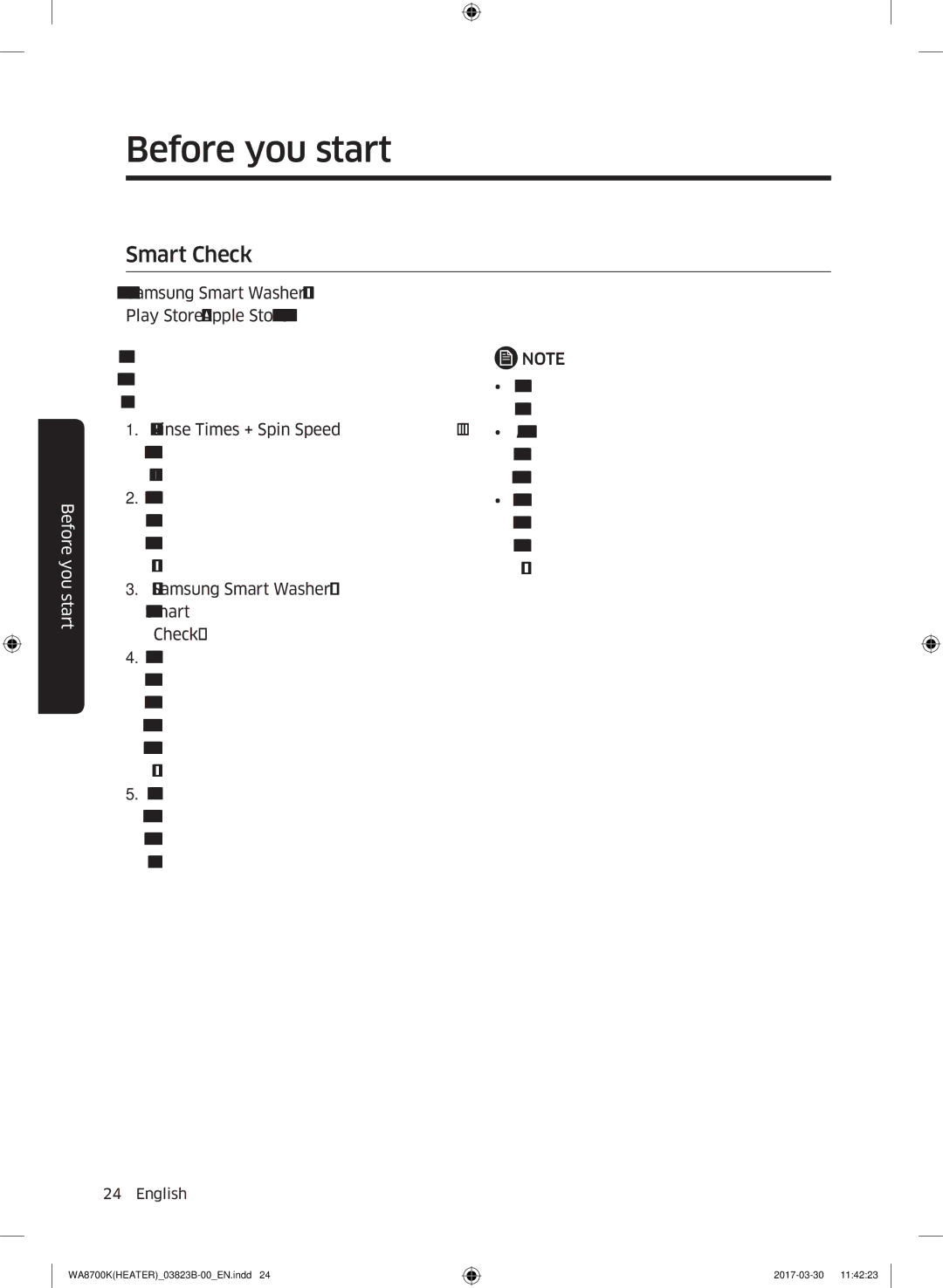 Samsung WA22M8700GV/YL manual Smart Check 