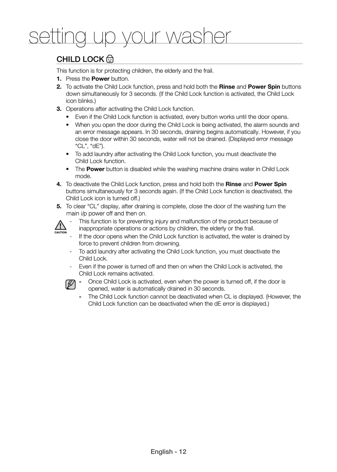 Samsung WA82H4000HA/SV manual 