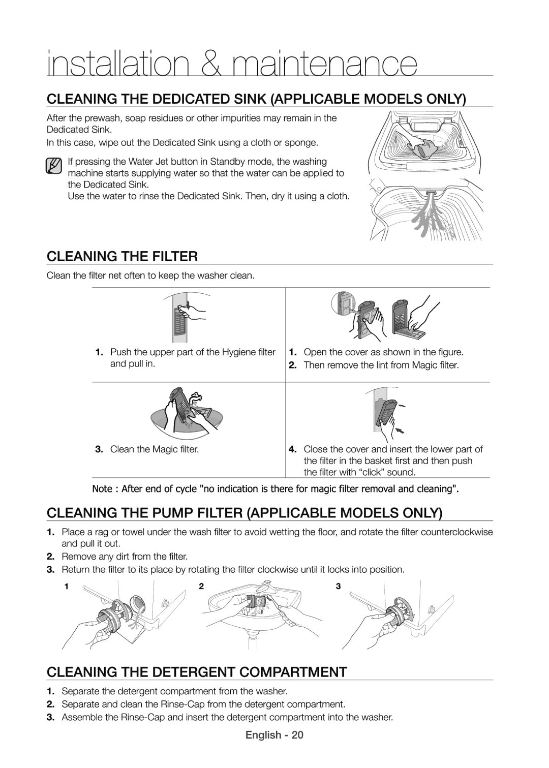 Samsung WA82H4000HA/SV manual 