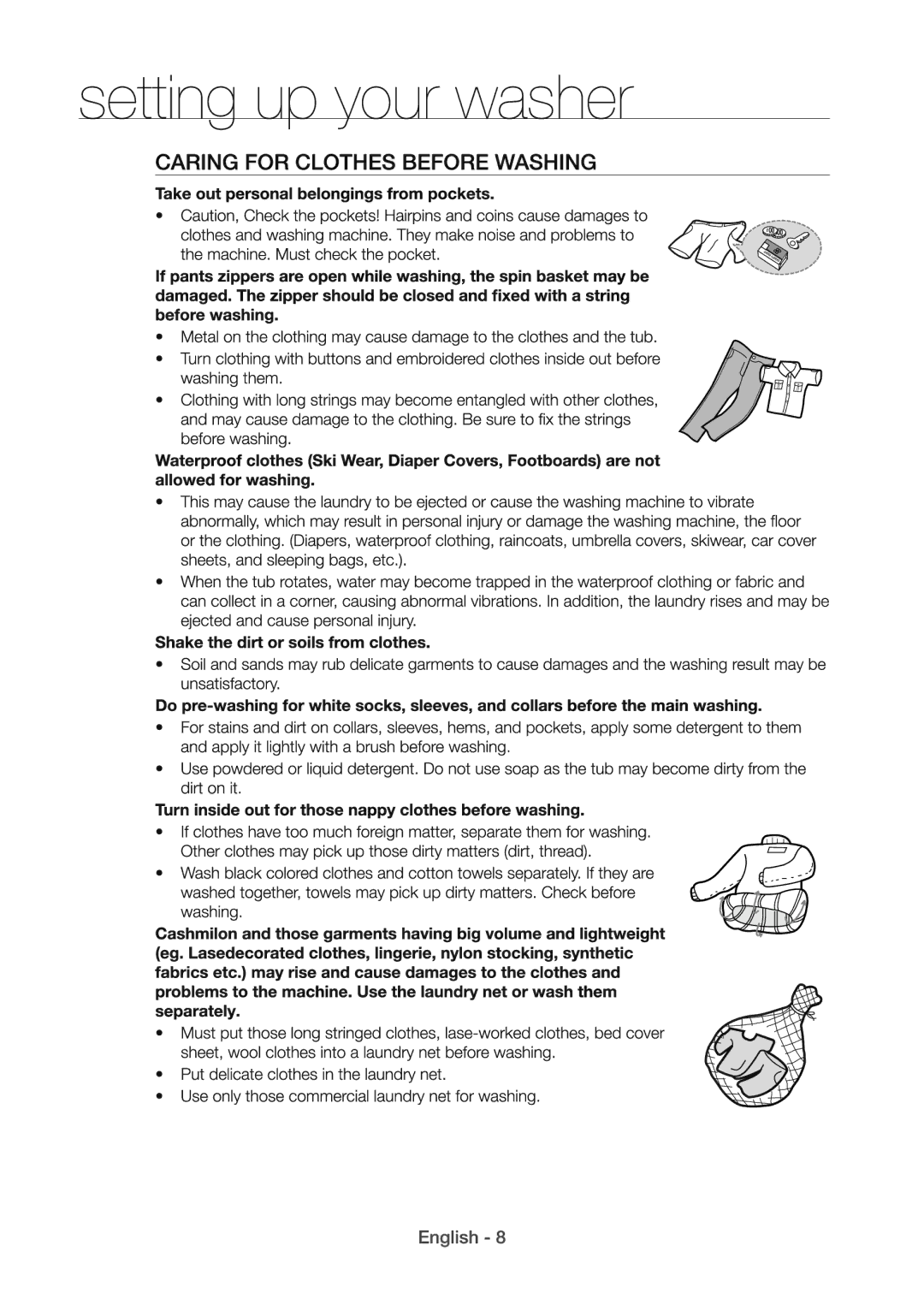 Samsung WA82H4000HA/SV manual 