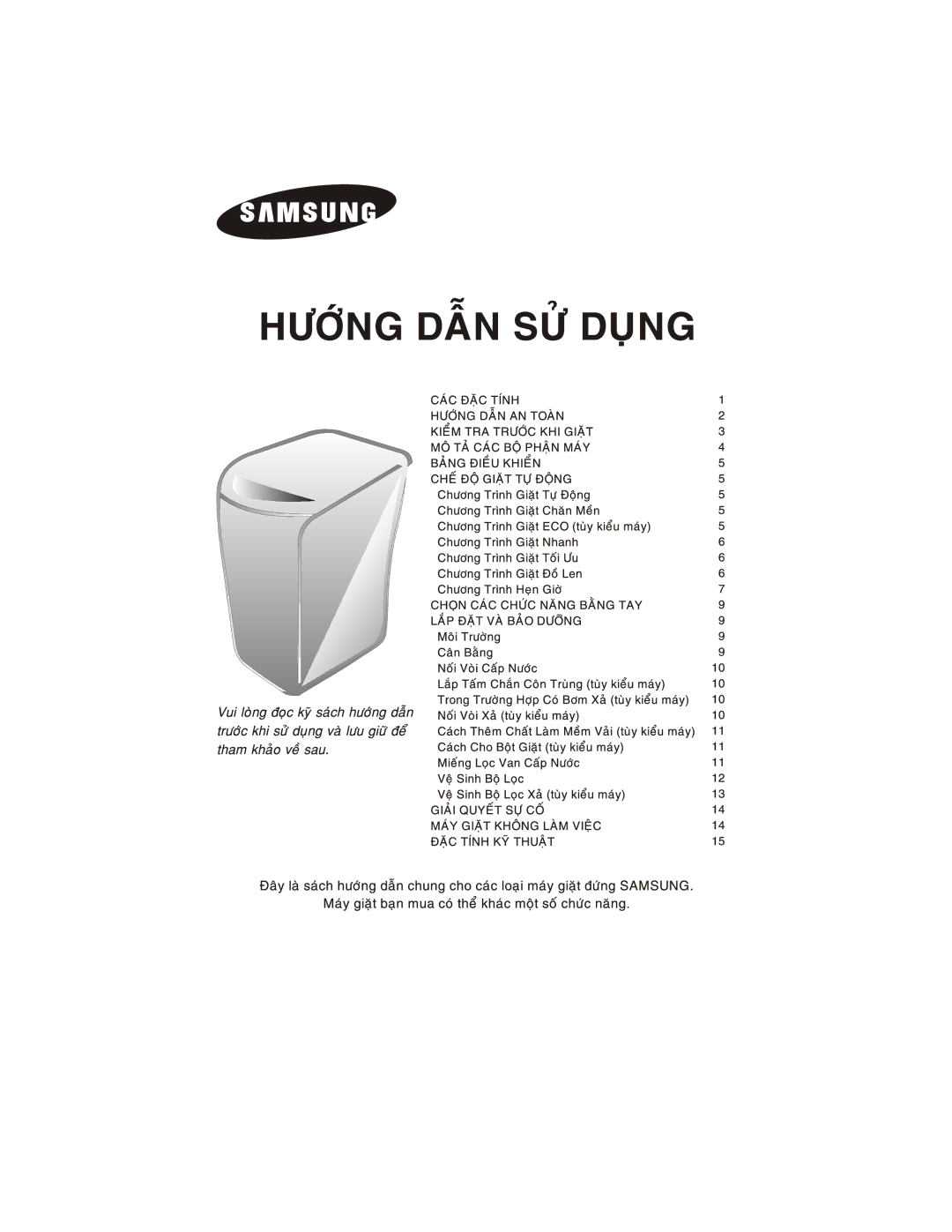 Samsung WA90F3S1/XST, WA98F3VEC/XSV manual 