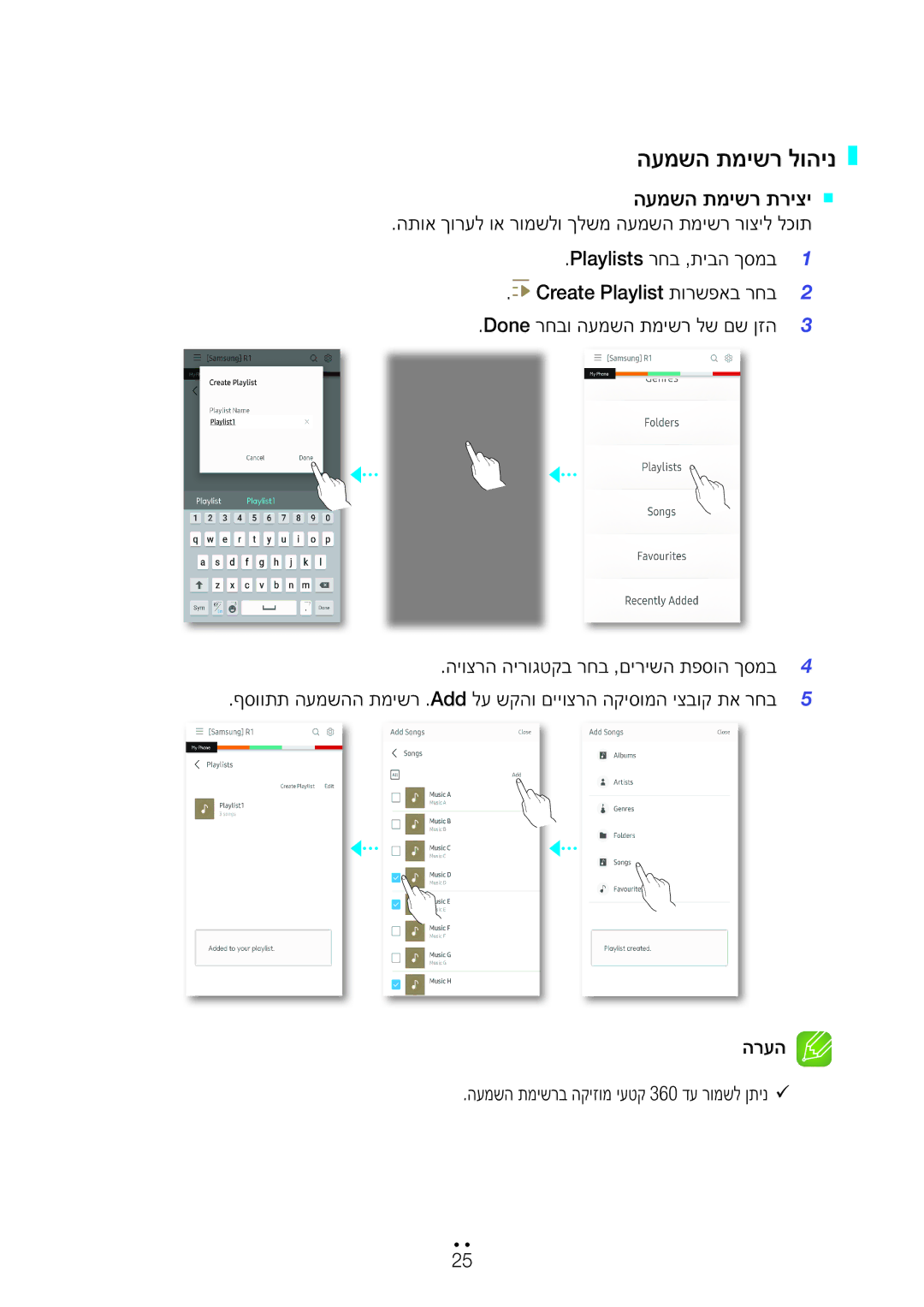 Samsung WAM3500/SQ, WAM1500/SQ העמשה תמישר לוהינ, העמשה תמישר תריצי` `, התוא ךורעל וא רומשלו ךלשמ העמשה תמישר רוציל לכות 