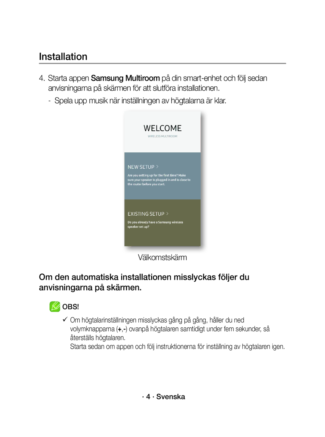 Samsung WAM1500/XE manual · 4 · Svenska 