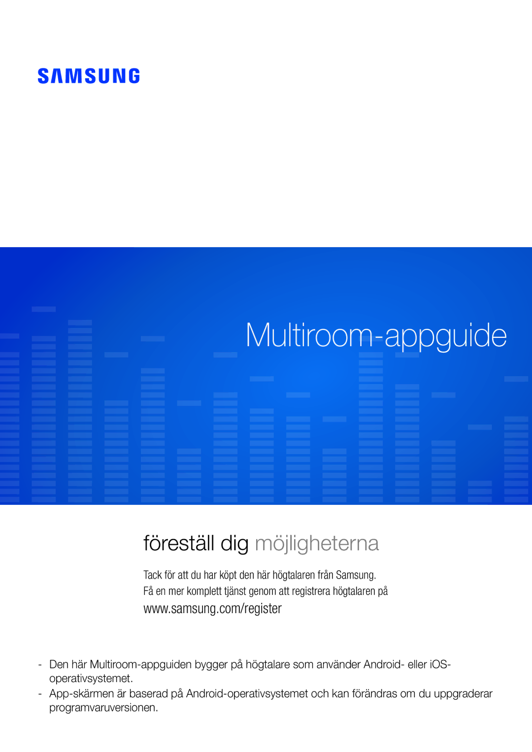 Samsung WAM3501/XE, WAM1501/XE, WAM1500/XE, WAM3500/XE, WAM5500/XE manual Multiroom-appguide 