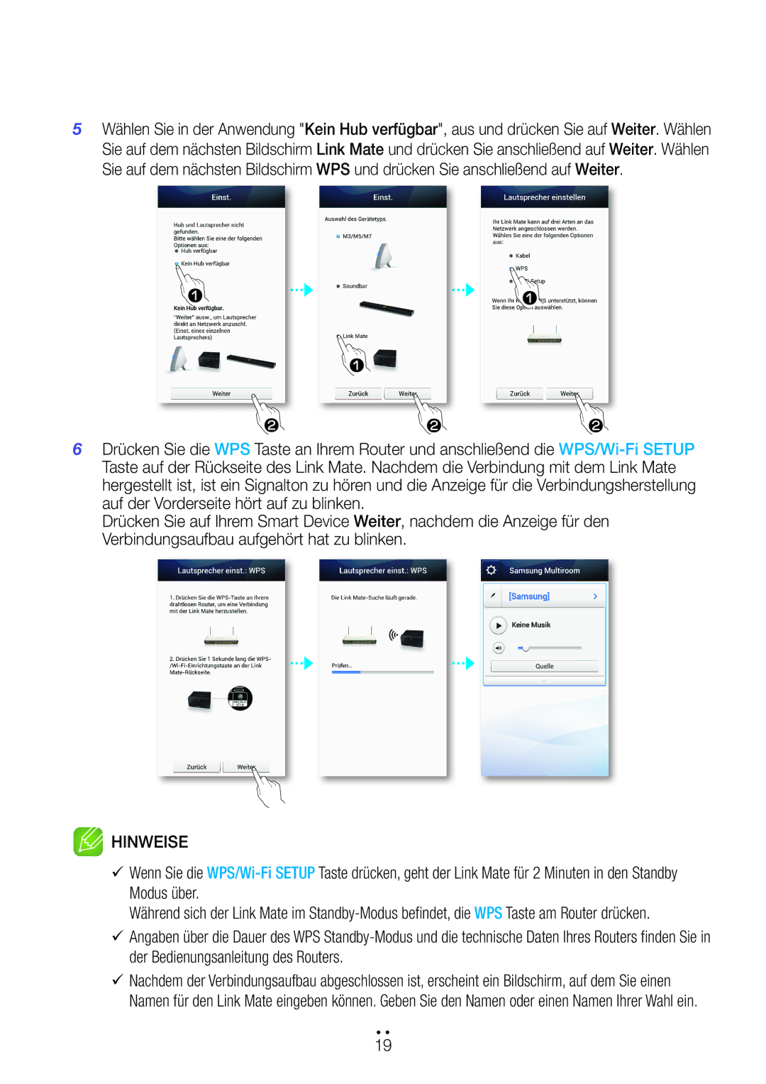 Samsung WAM270/EN manual Hinweise 