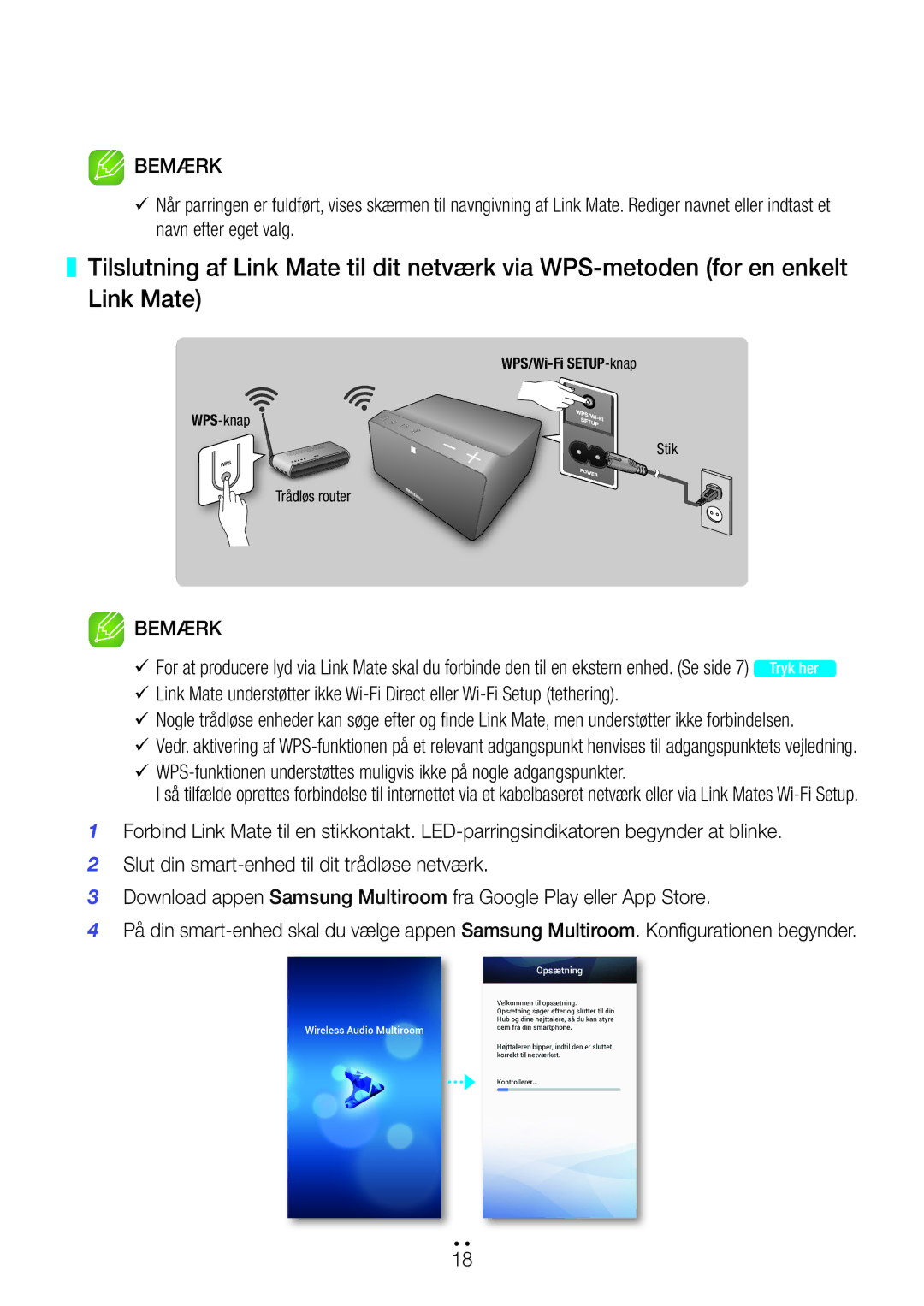 Samsung WAM270/XE manual WPS/Wi-Fi SETUP-knap 