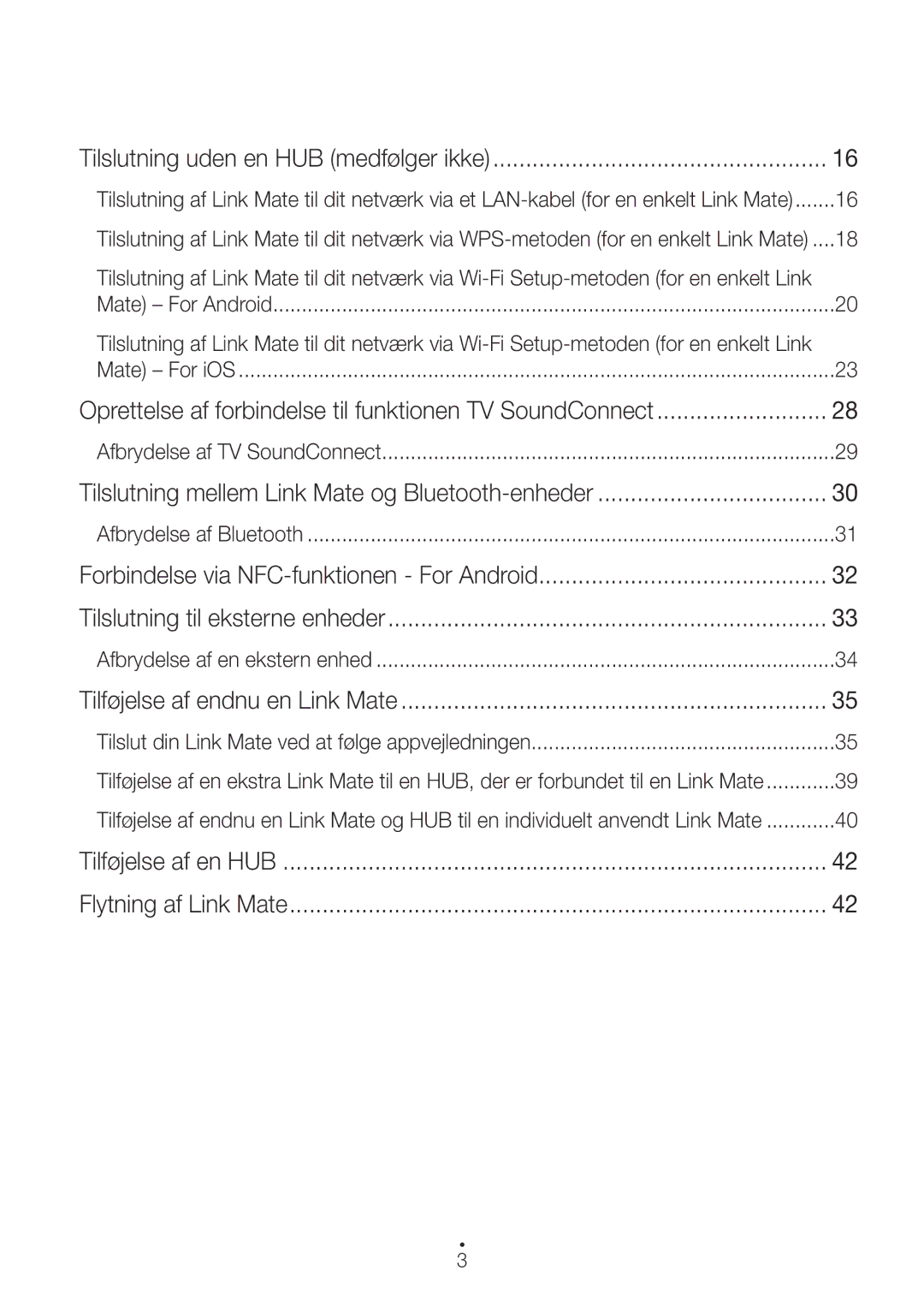 Samsung WAM270/XE manual Tilslutning uden en HUB medfølger ikke, Oprettelse af forbindelse til funktionen TV SoundConnect 