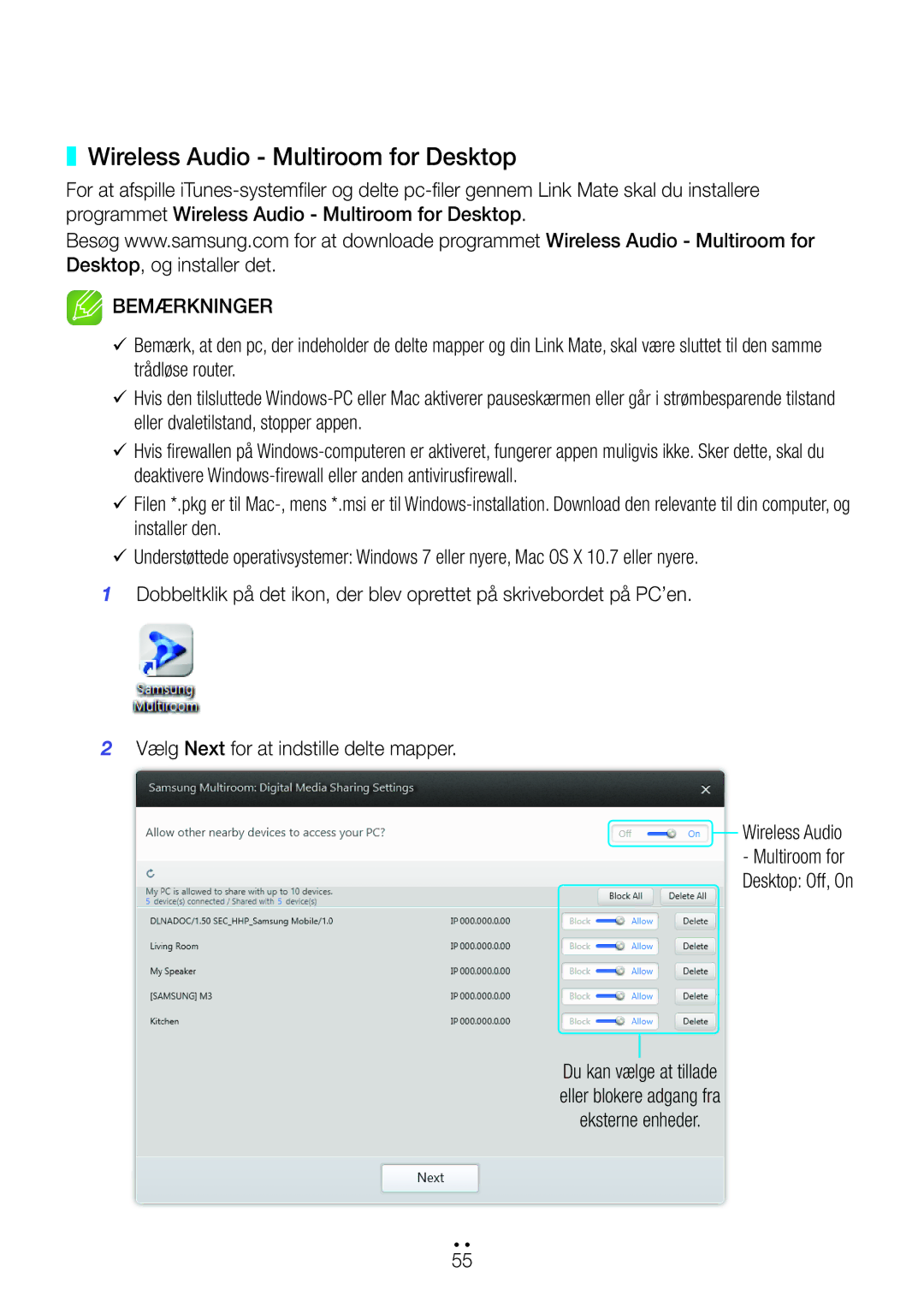 Samsung WAM270/XE manual Wireless Audio Multiroom for Desktop 