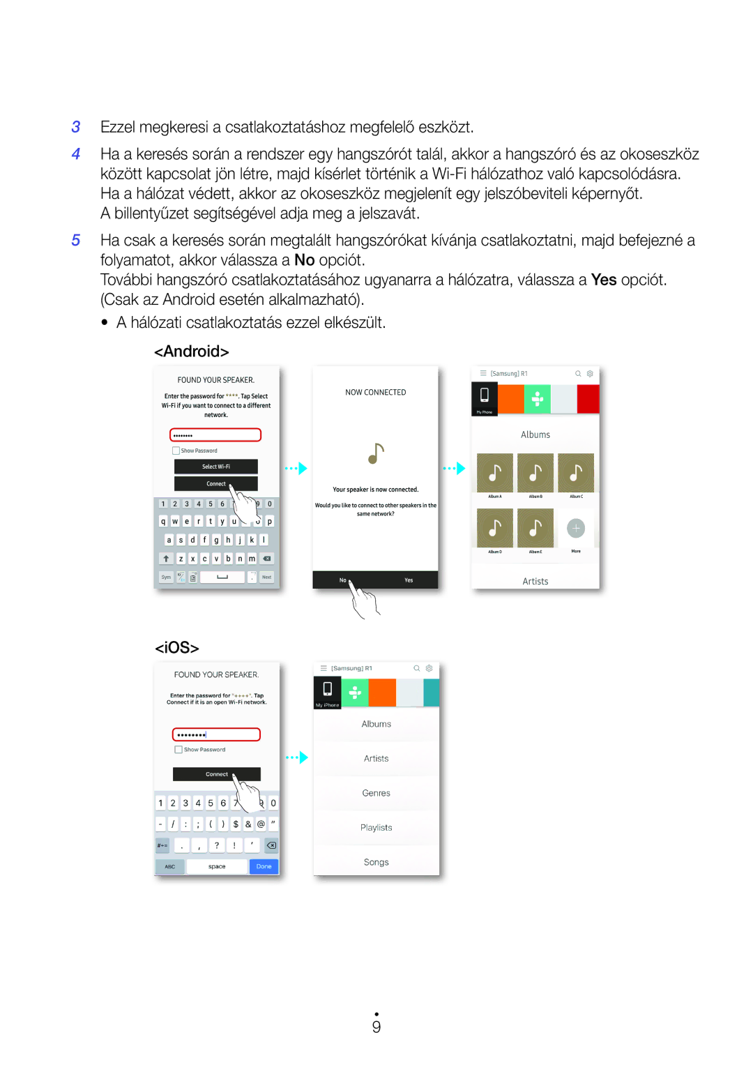 Samsung WAM3500/EN, WAM1501/EN, WAM1500/EN, WAM3501/EN, WAM5500/EN manual Ezzel megkeresi a csatlakoztatáshoz megfelelő eszközt 