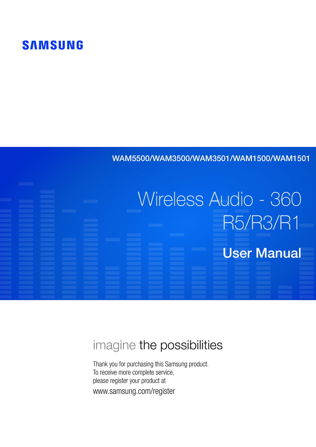 Samsung WAM3501/XE, WAM1501/XE, WAM1500/XE, WAM3500/XE, WAM5500/XE manual R5/R3/R1 