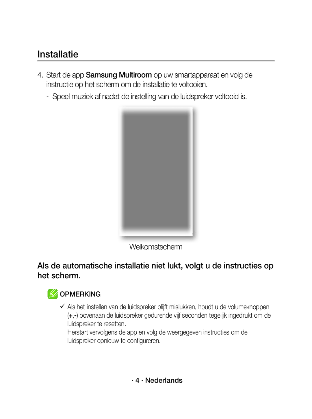 Samsung WAM5500/XN, WAM3500/EN, WAM5500/EN, WAM3500/XN manual Installatie 