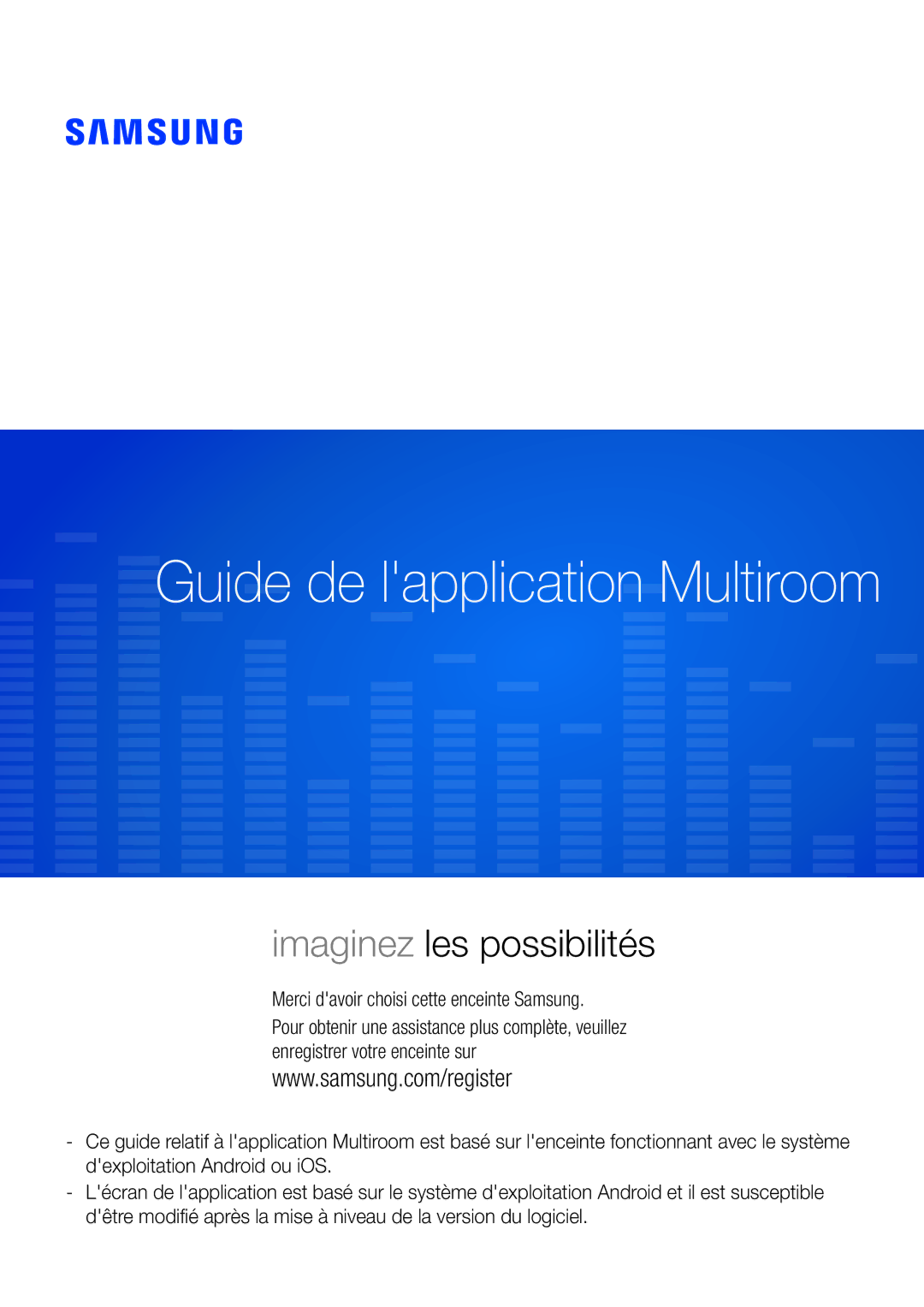 Samsung WAM1500/ZF, WAM3500/ZF manual Guide de lapplication Multiroom 