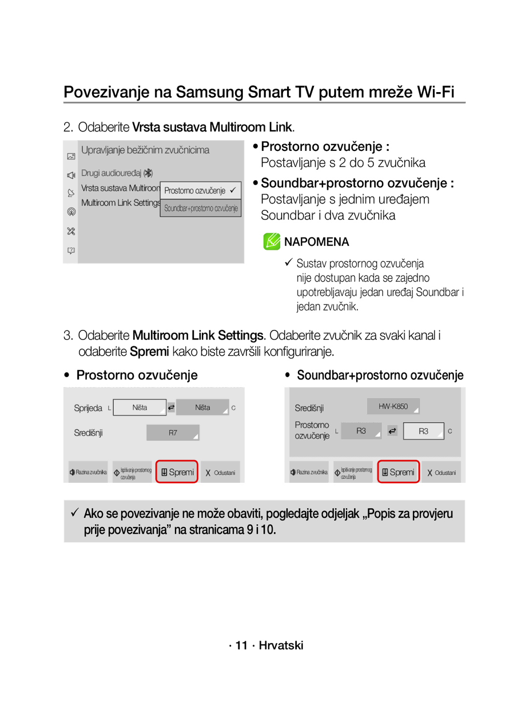 Samsung WAM3501/EN, WAM3501/XN Odaberite Vrsta sustava Multiroom Link, Prostorno ozvučenje, Soundbar+prostorno ozvučenje 