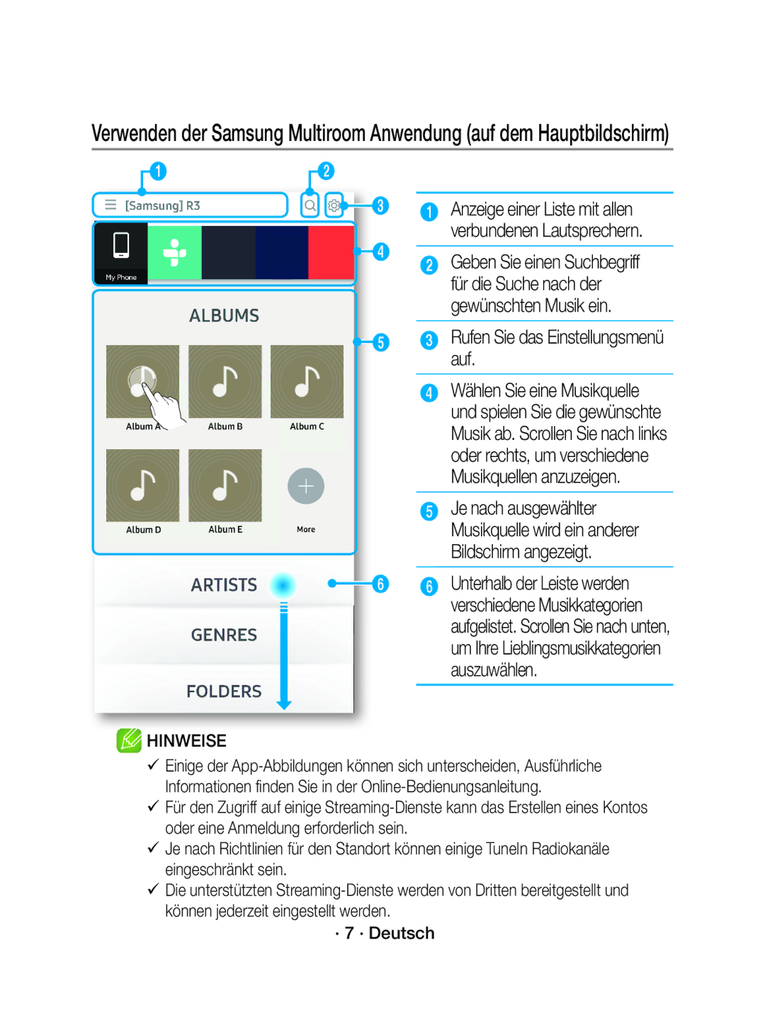 Samsung WAM3501/XN, WAM3501/EN manual Verbundenen Lautsprechern, Auf 