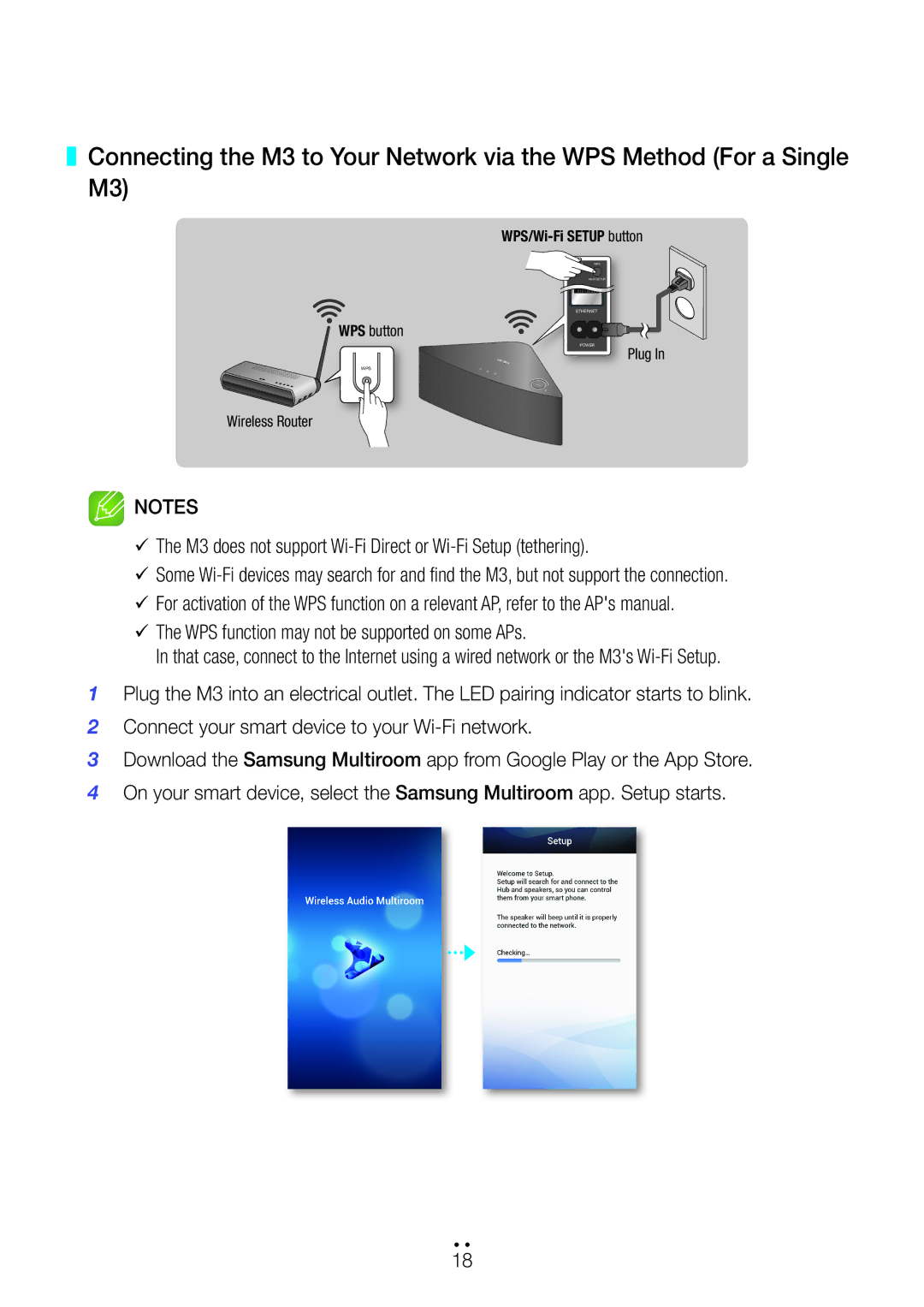 Samsung WAM350/SQ manual WPS/Wi-Fi Setup button 