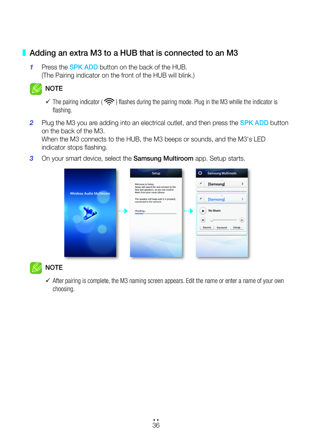 Samsung WAM350/SQ manual Adding an extra M3 to a HUB that is connected to an M3 