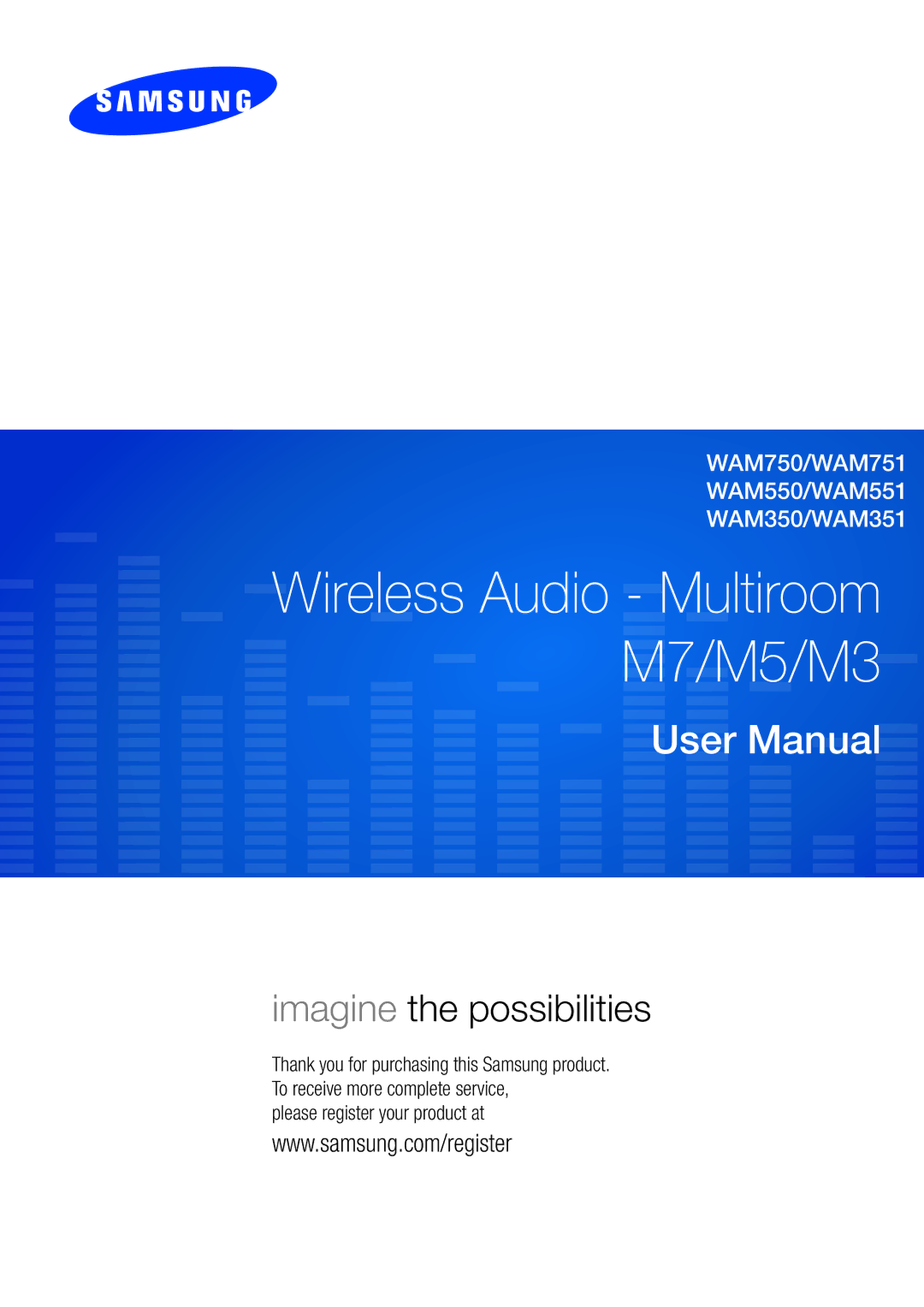 Samsung WAM551/EN, WAM351/EN, WAM751/EN, WAM550/EN, WAM350/EN, WAM750/EN, WAM551/ZF, WAM751/ZF, WAM750/ZF manual M7/M5/M3 