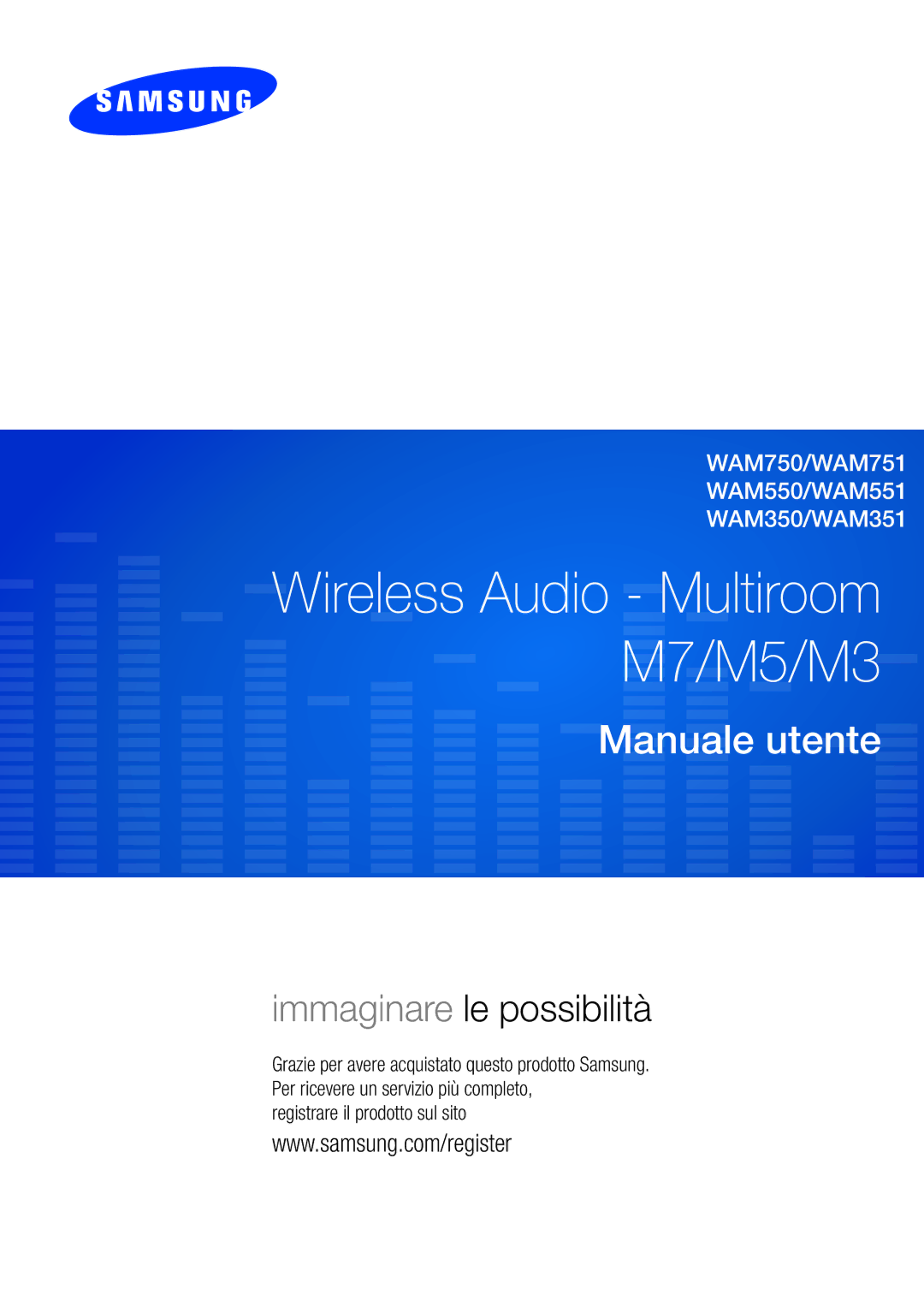 Samsung WAM750/ZF, WAM551/ZF, WAM351/ZF, WAM550/ZF, WAM350/ZF manual M7/M5/M3 