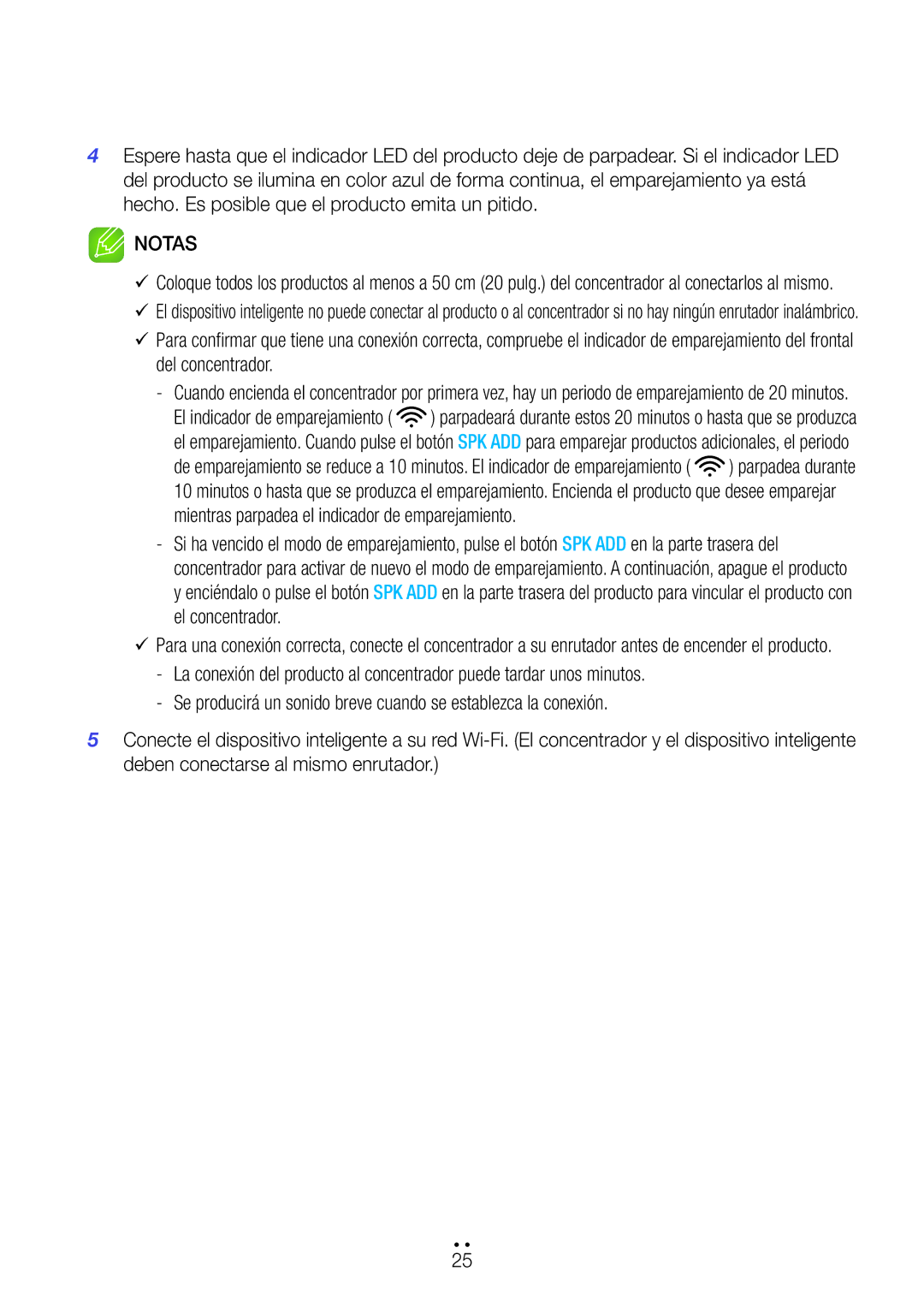 Samsung WAM751/ZF, WAM551/ZF, WAM750/ZF, WAM351/ZF, WAM550/ZF, WAM350/ZF manual Notas 