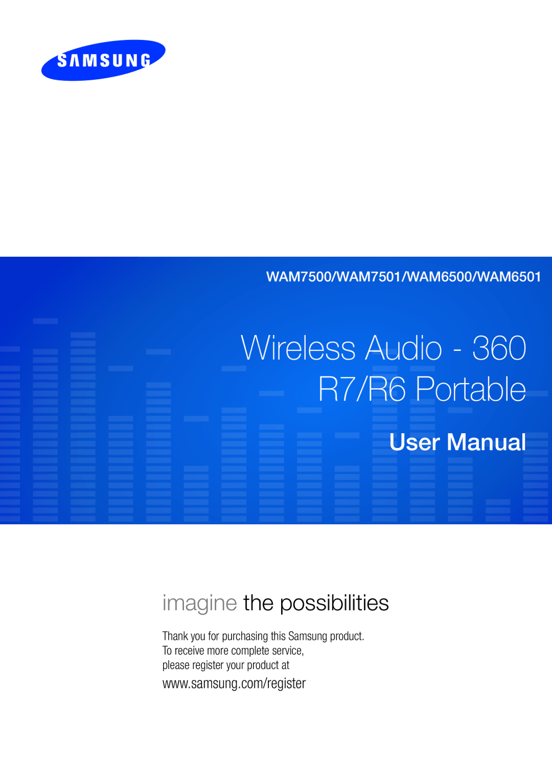 Samsung WAM6501/ZN, WAM6500/ZN, WAM7501/ZN, WAM7500/ZN manual R7/R6 Portable 